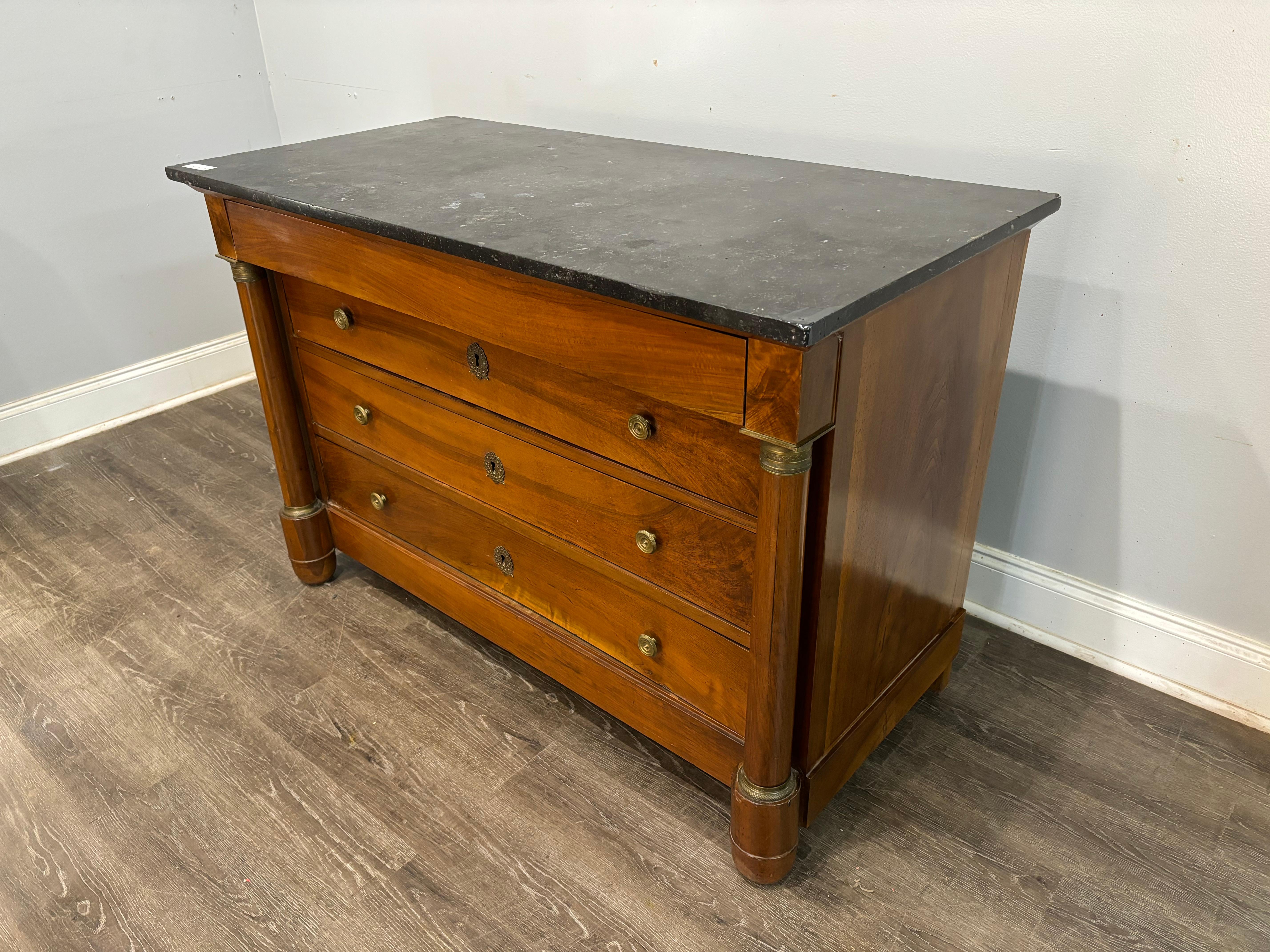 Marble French 19th Century Empire Commode For Sale