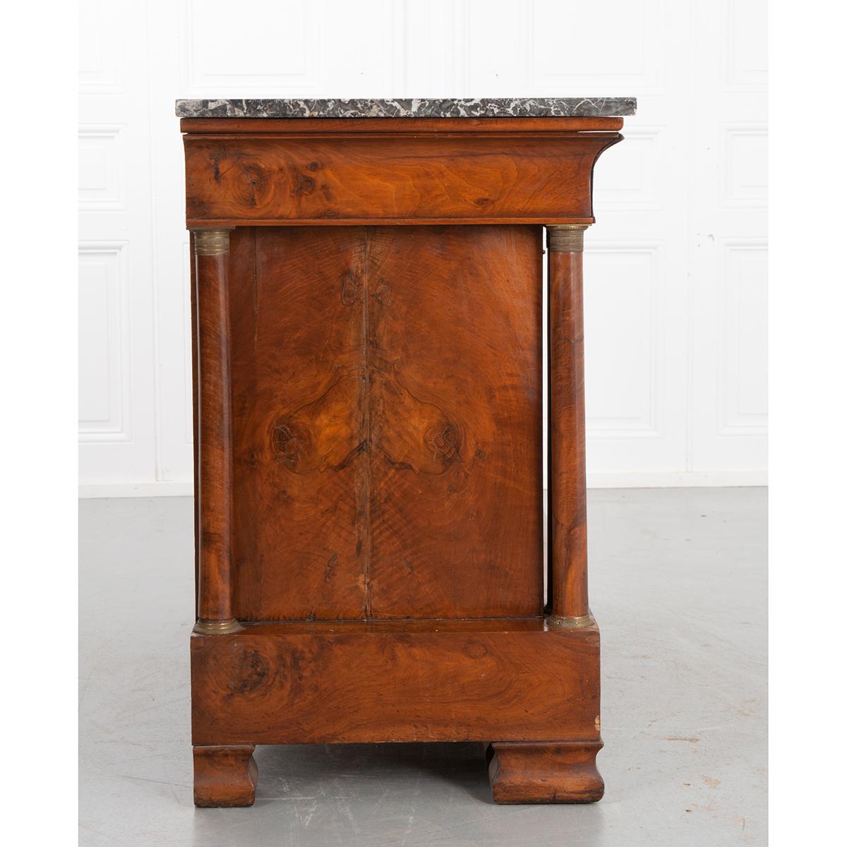 Burl French 19th Century Empire Commode For Sale