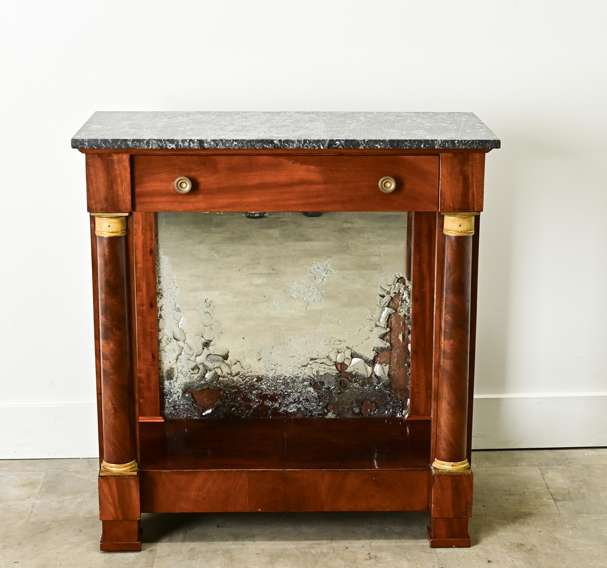 Hand-Crafted French 19th Century Empire Console For Sale