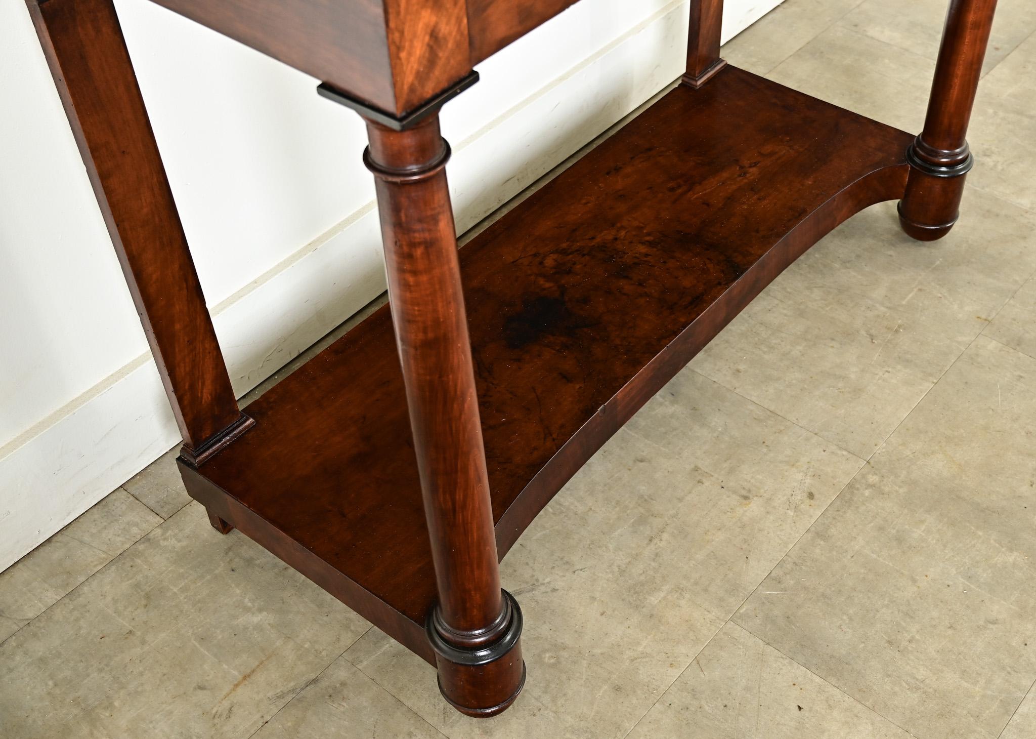 Console Impero francese del XIX secolo con piano in marmo in vendita 2