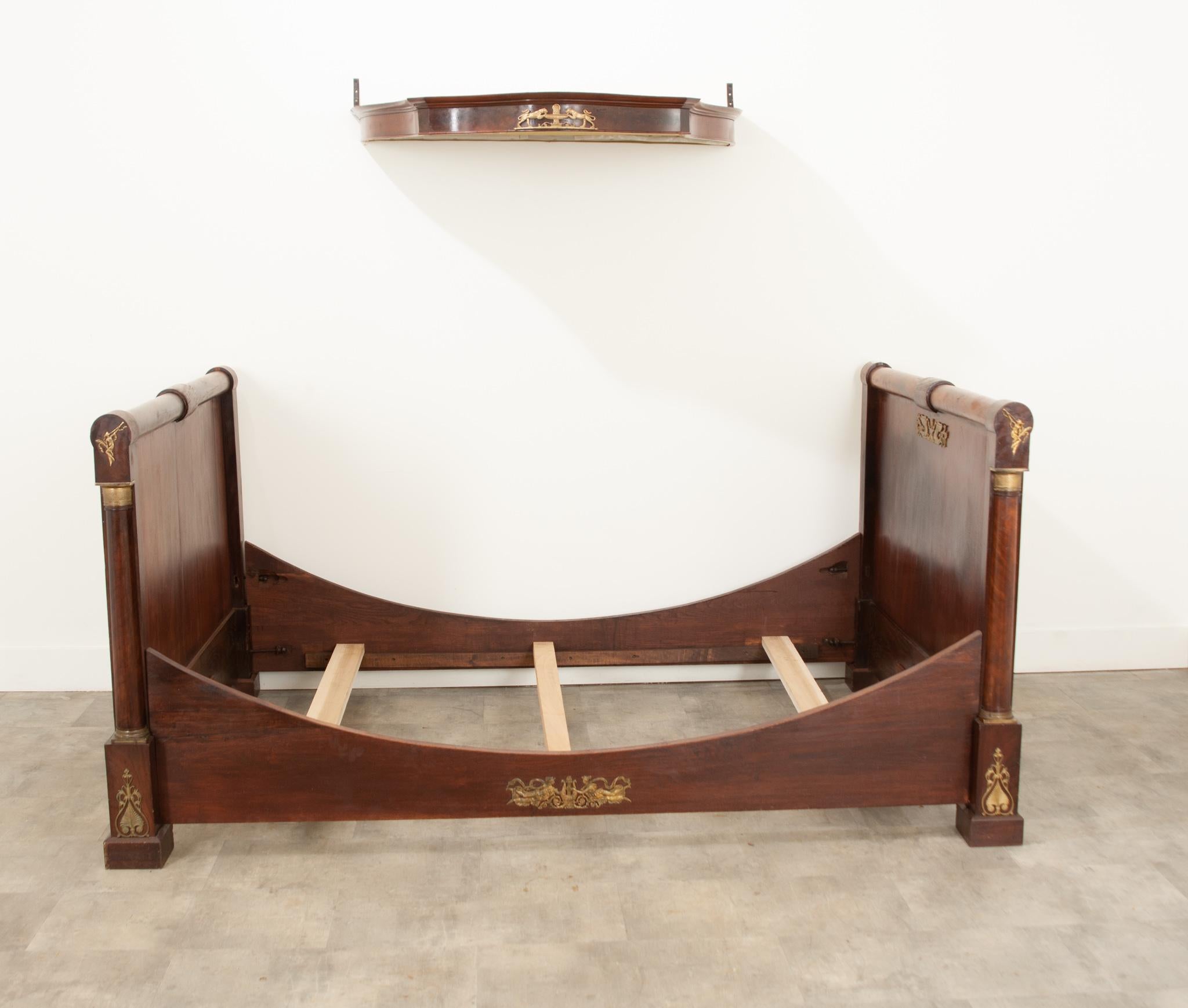 French 19th Century Empire Daybed & Bed Crown For Sale 7