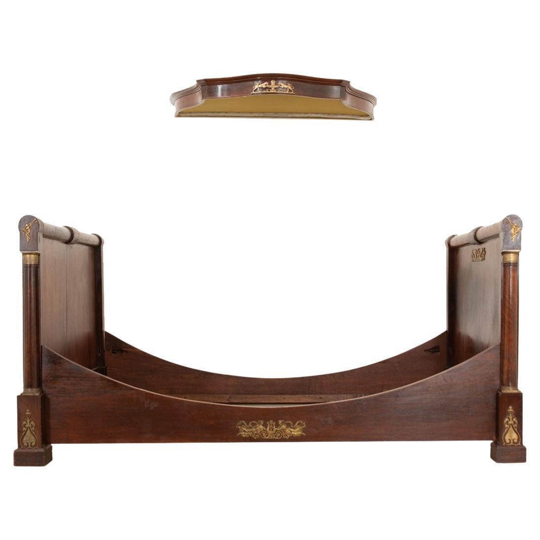 French 19th Century Empire Daybed & Bed Crown For Sale