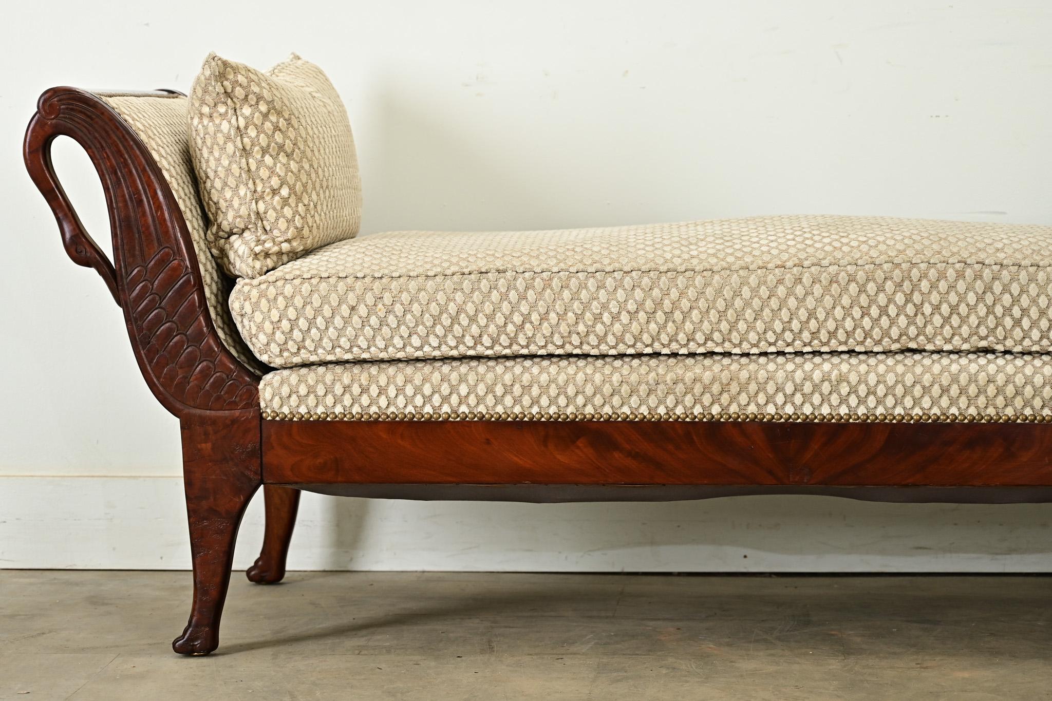 Textile French 19th Century Empire Daybed For Sale