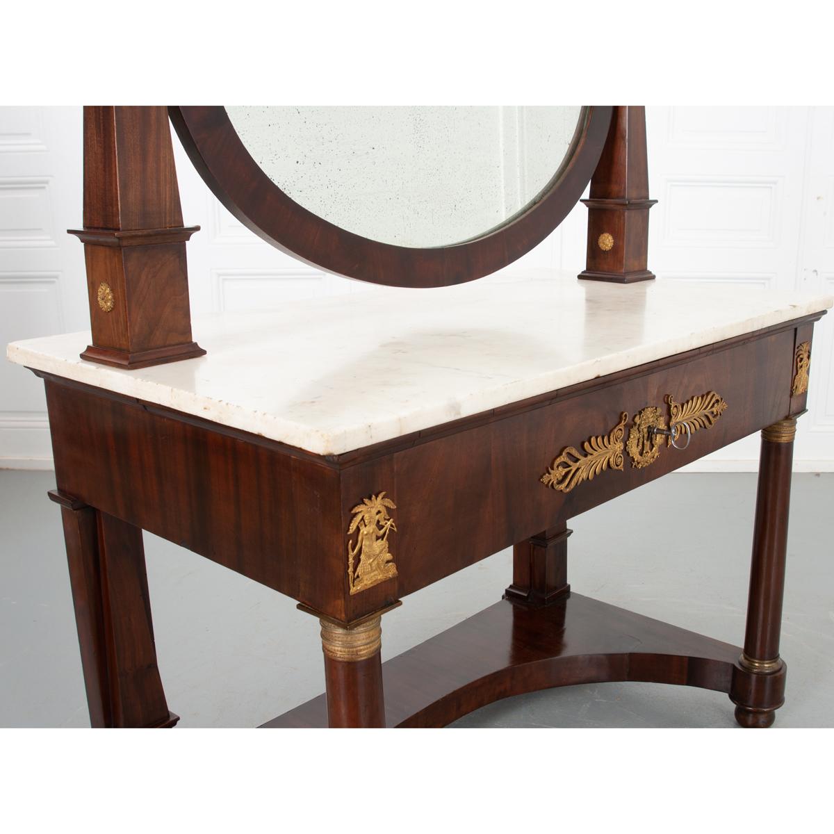 French 19th Century Empire Dressing Table In Good Condition For Sale In Baton Rouge, LA