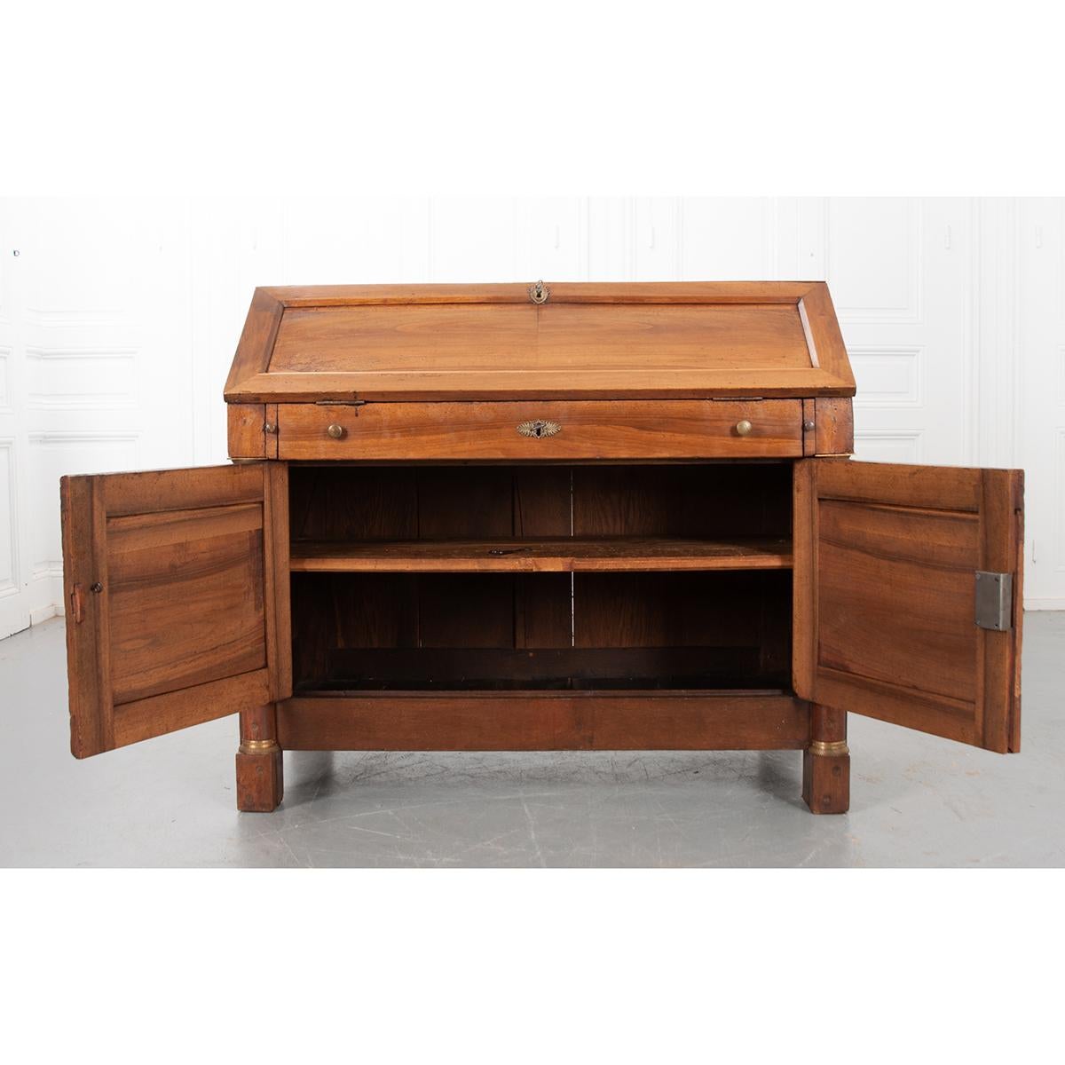 French 19th Century Empire Drop Front Desk 4