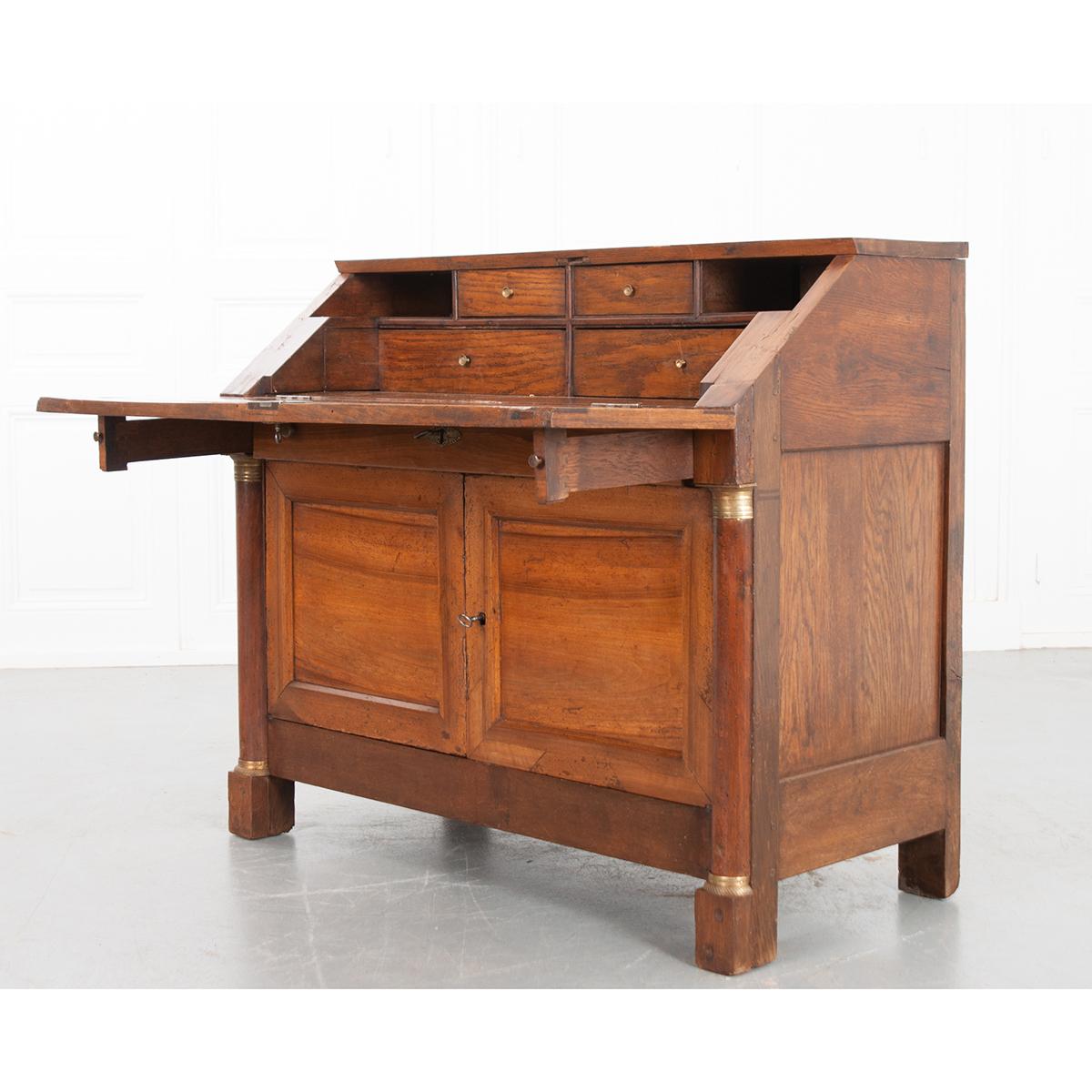 French 19th Century Empire Drop Front Desk 5