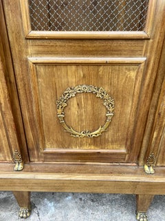 French 19th Century Empire Mahogany Bookcase