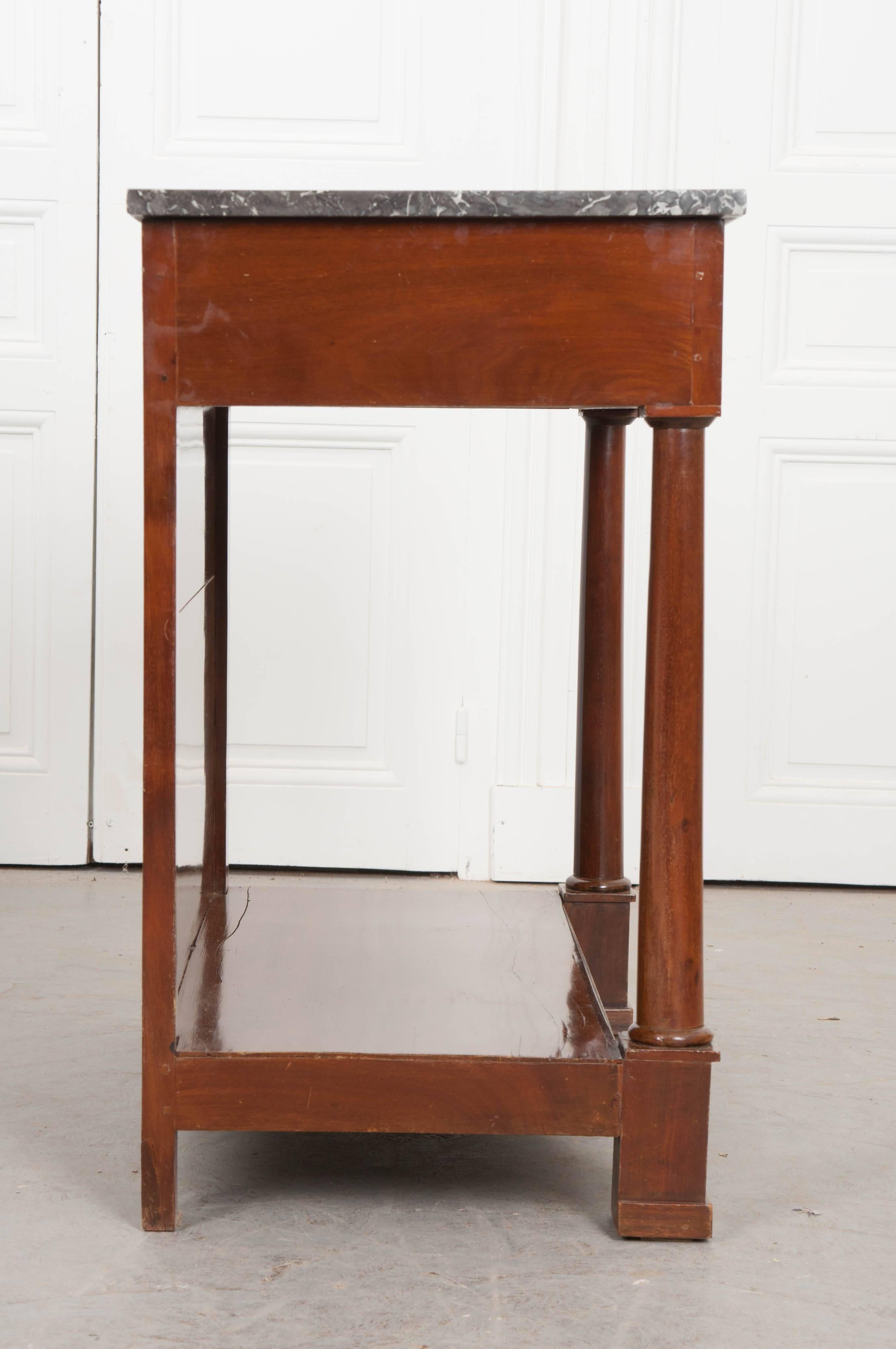 French 19th Century Empire Mahogany Console For Sale 4