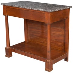 French 19th Century Empire Mahogany Console