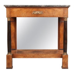 French 19th Century Empire Mahogany Console Table