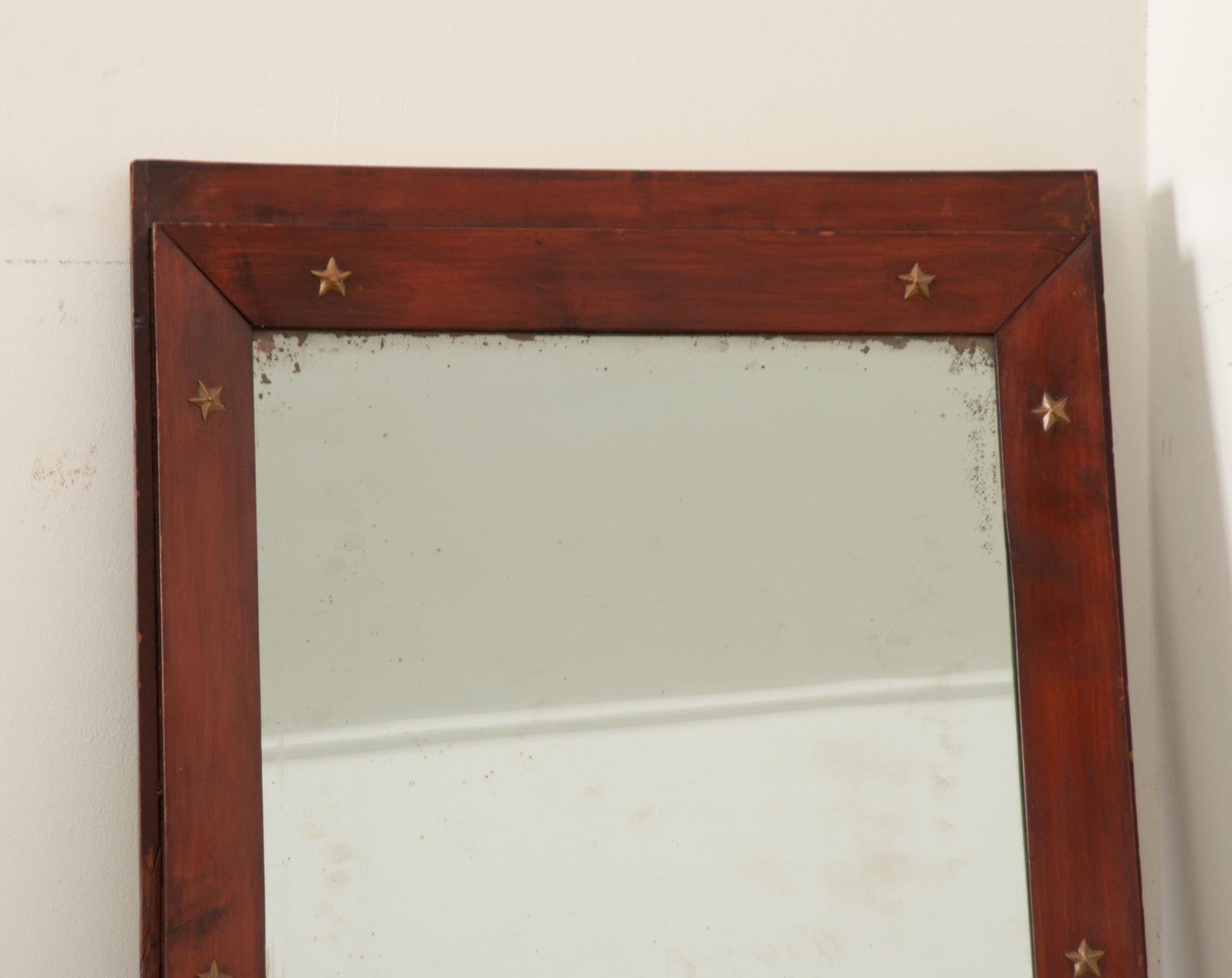 French 19th Century Empire Mahogany Mirror For Sale 1