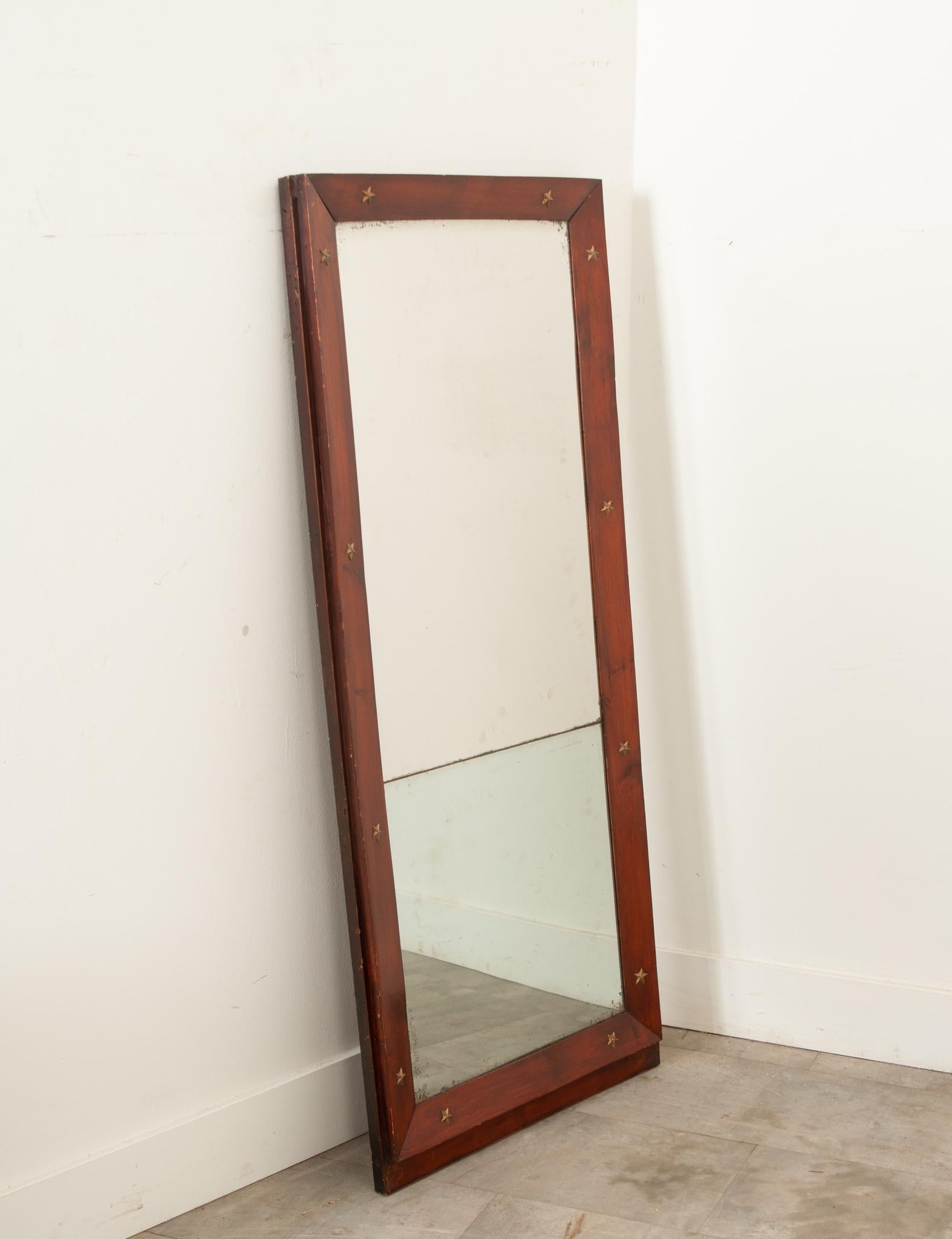 French 19th Century Empire Mahogany Mirror For Sale 2