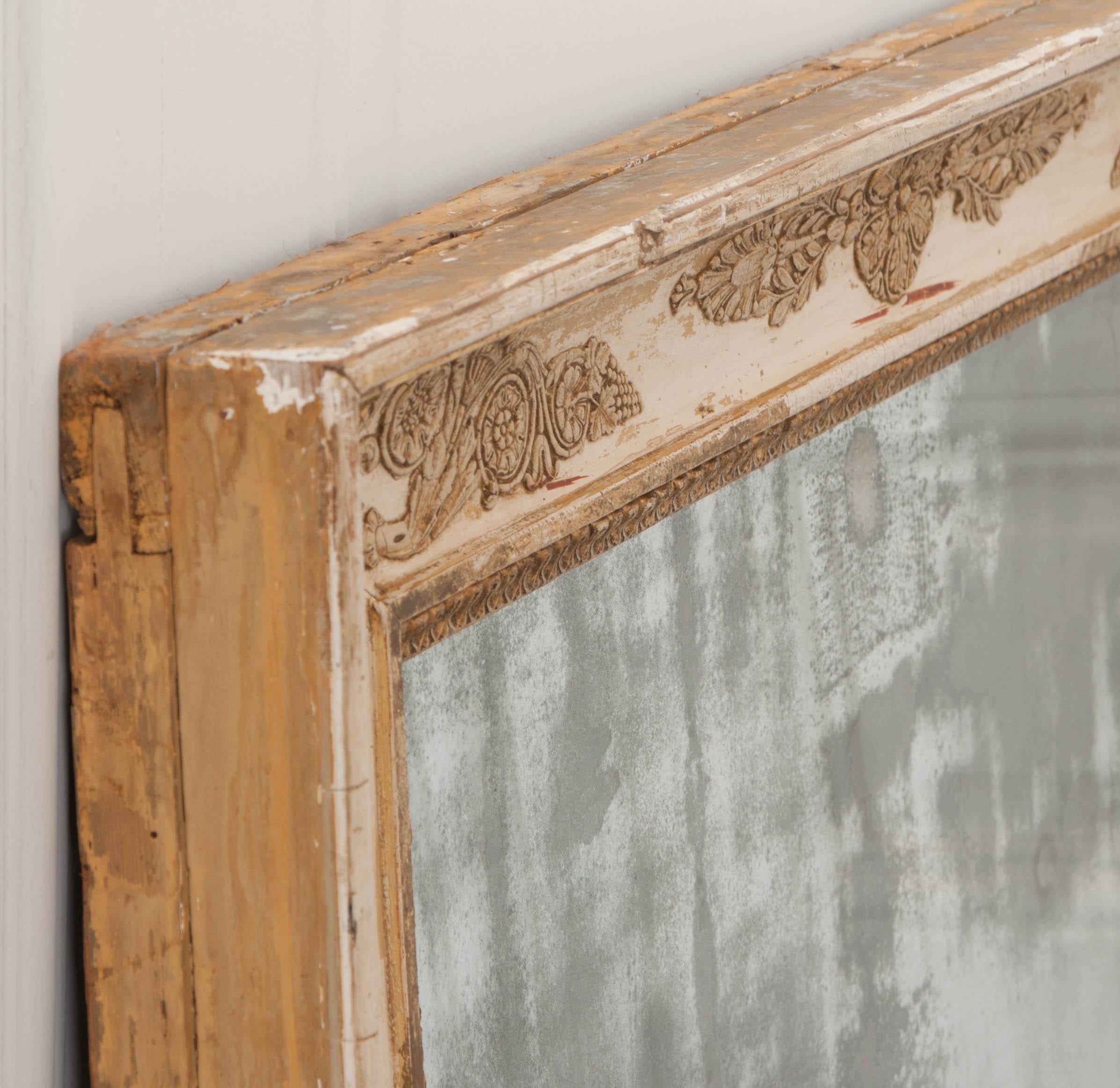 French 19th Century Empire Painted and Parcel-Gilt Mirror 6
