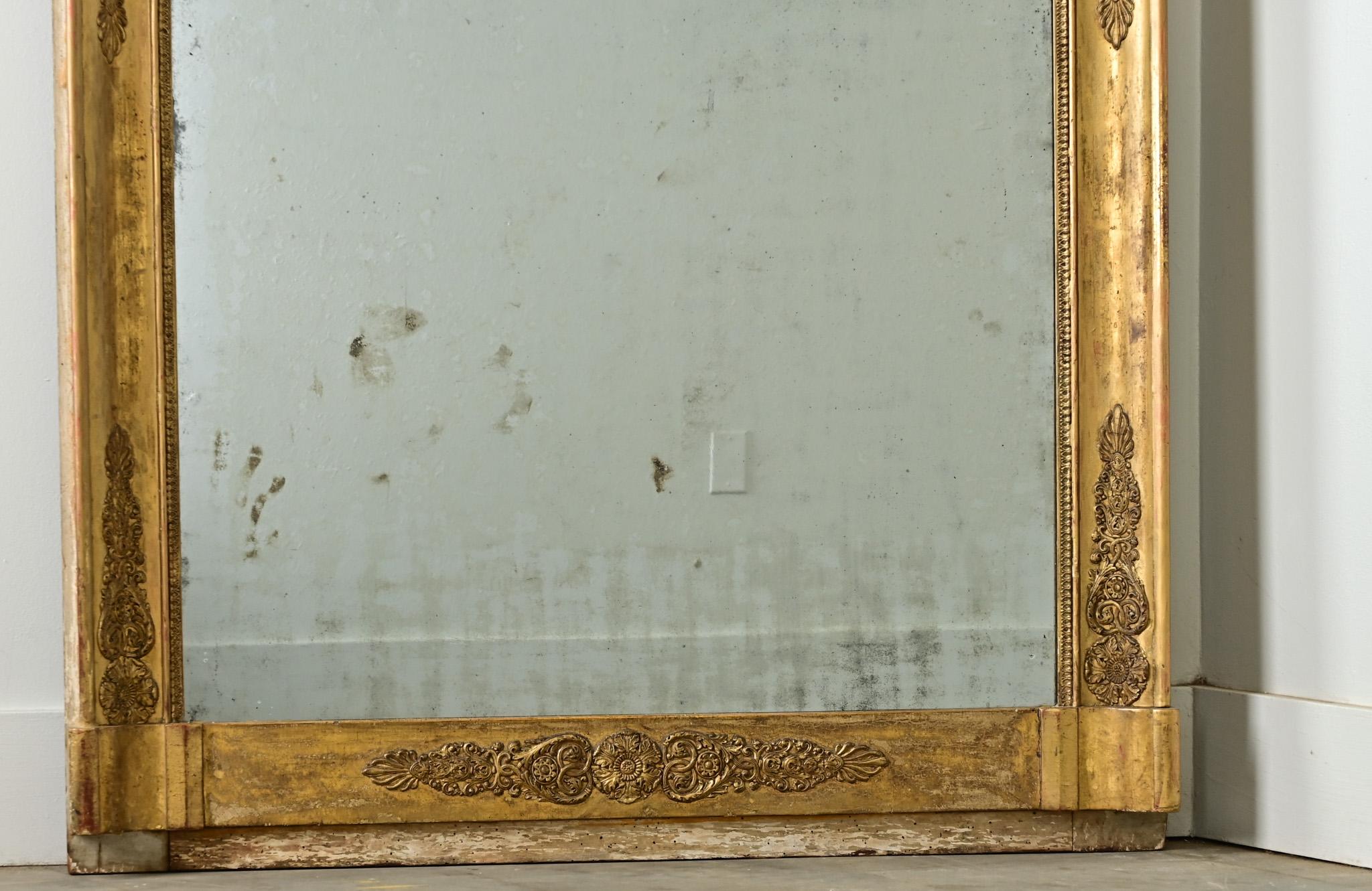 French 19th Century Empire Mirror In Good Condition In Baton Rouge, LA