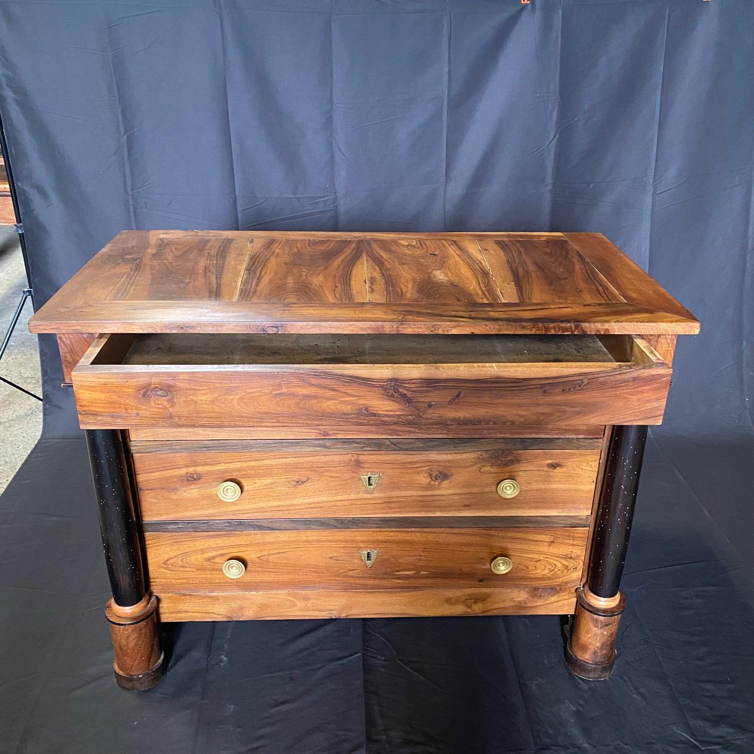 French 19th Century Empire Neoclassical Mahogany Commode Chest of Drawers For Sale 7