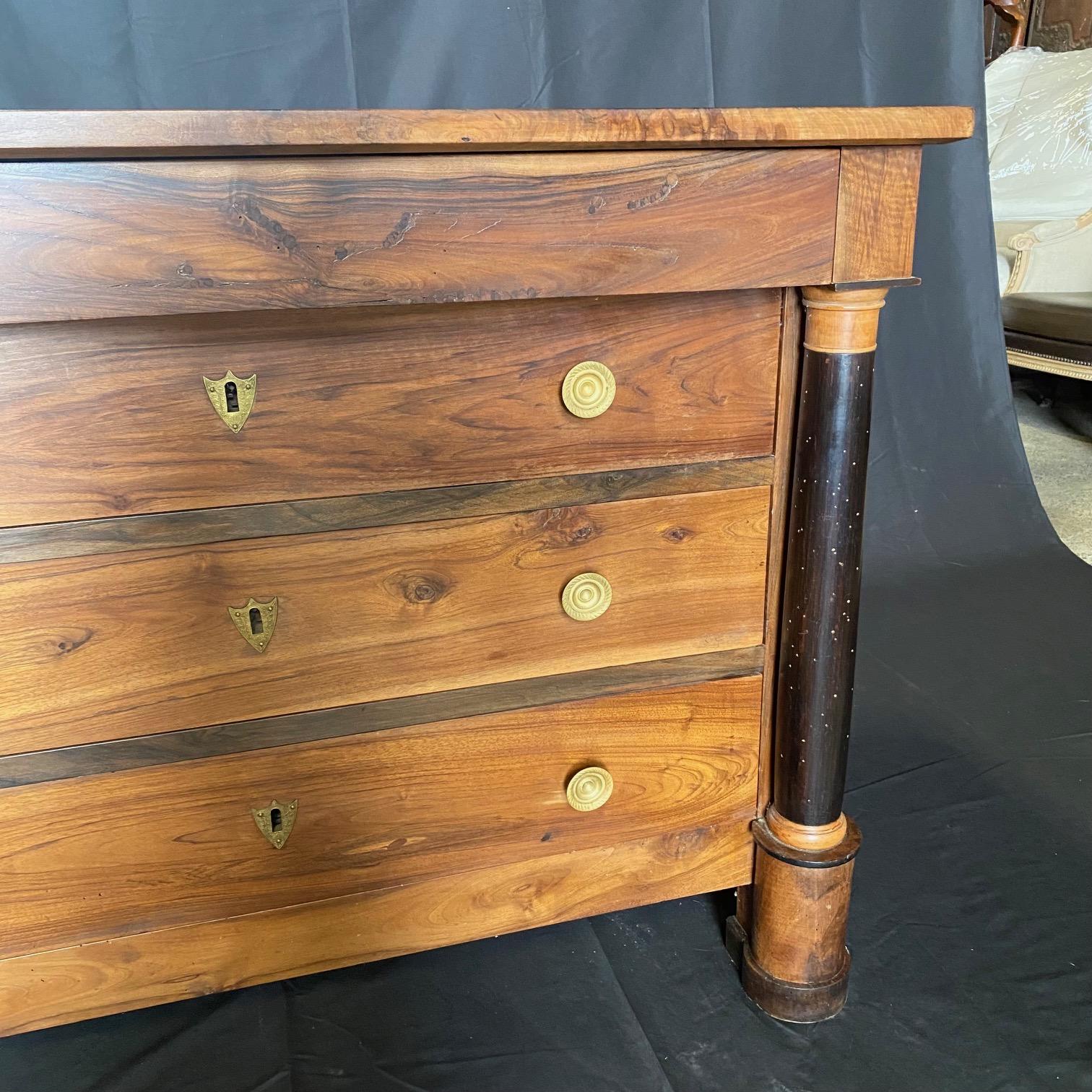 French 19th Century Empire Neoclassical Mahogany Commode Chest of Drawers For Sale 1