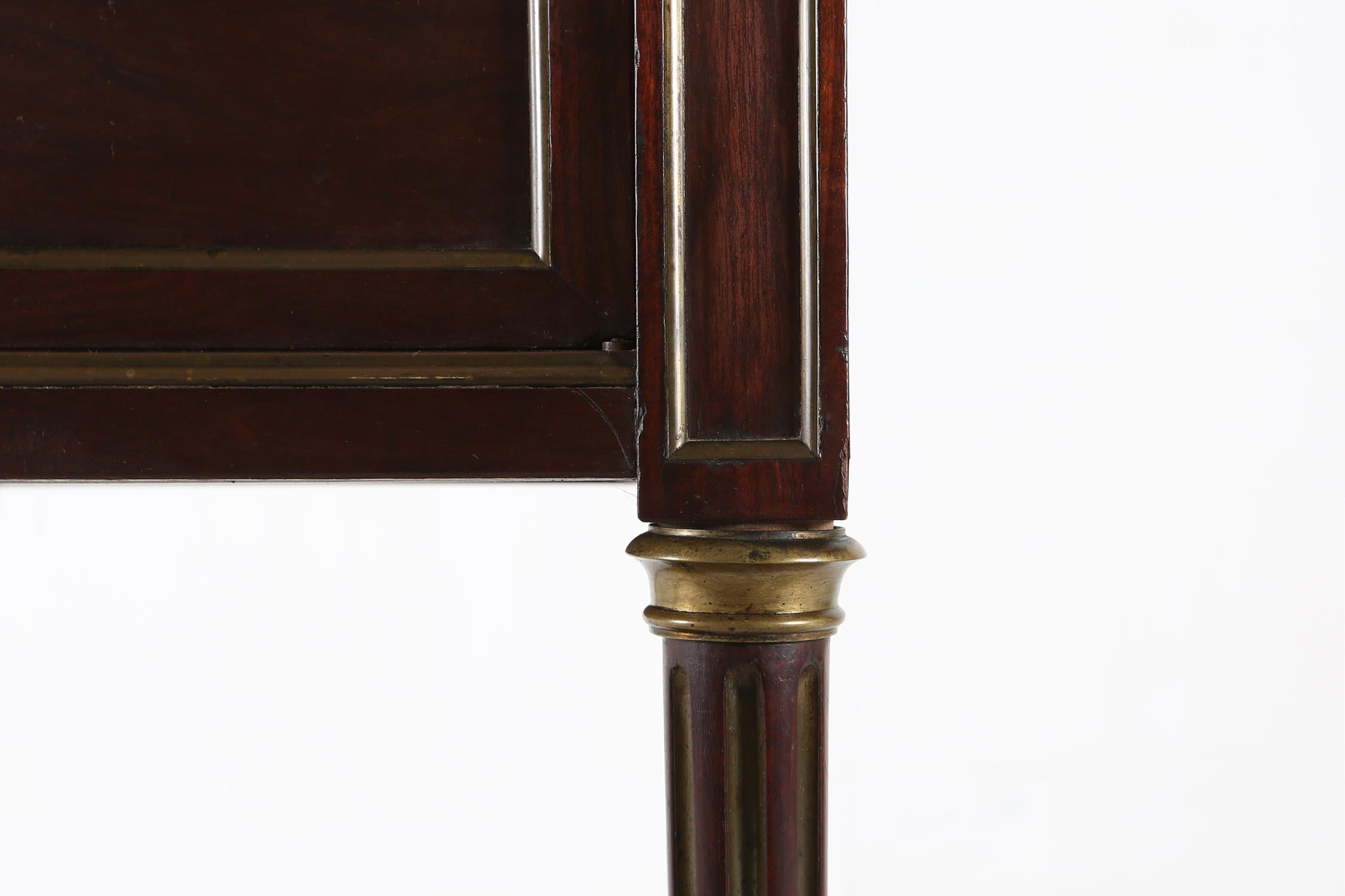 19th Century French 19th century Empire nightstand in wood with marble top For Sale