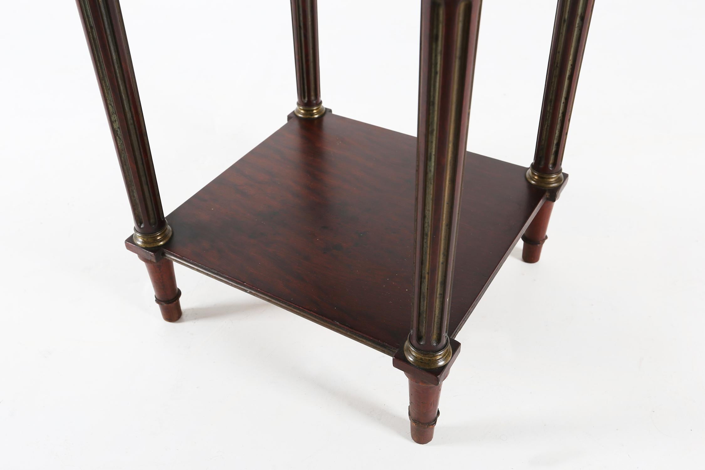 French 19th century Empire nightstand in wood with marble top For Sale 1