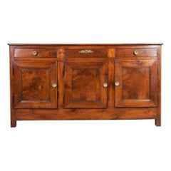 Antique French 19th Century Empire Ormolu-Mounted Walnut and Burled Walnut Enfilade