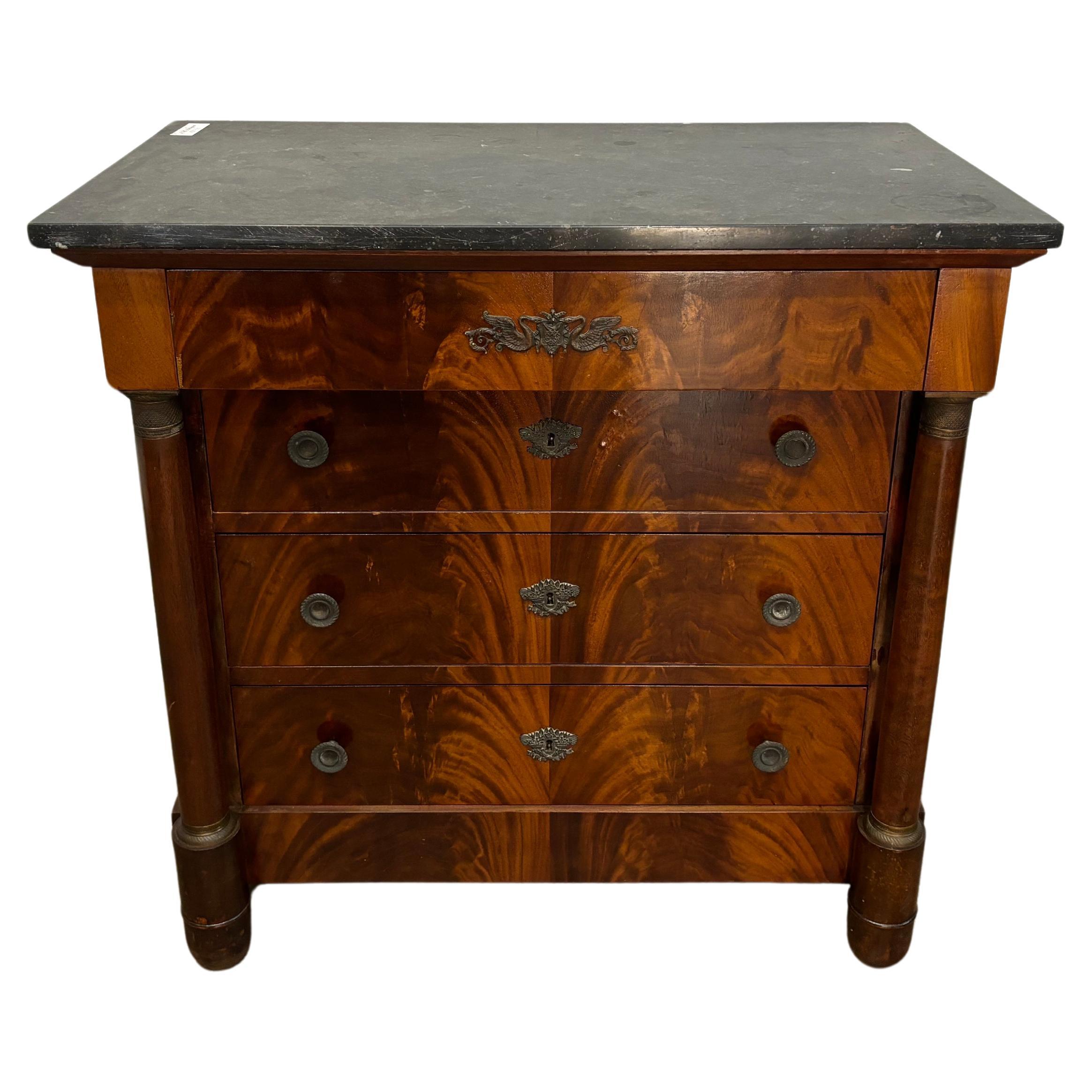 French 19th Century Empire Small Commode For Sale