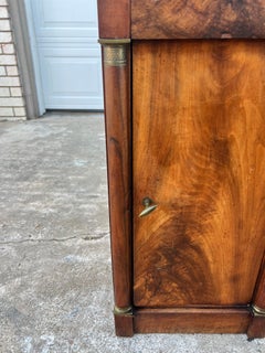 French 19th Century Empire Solid Walnut Nightstand