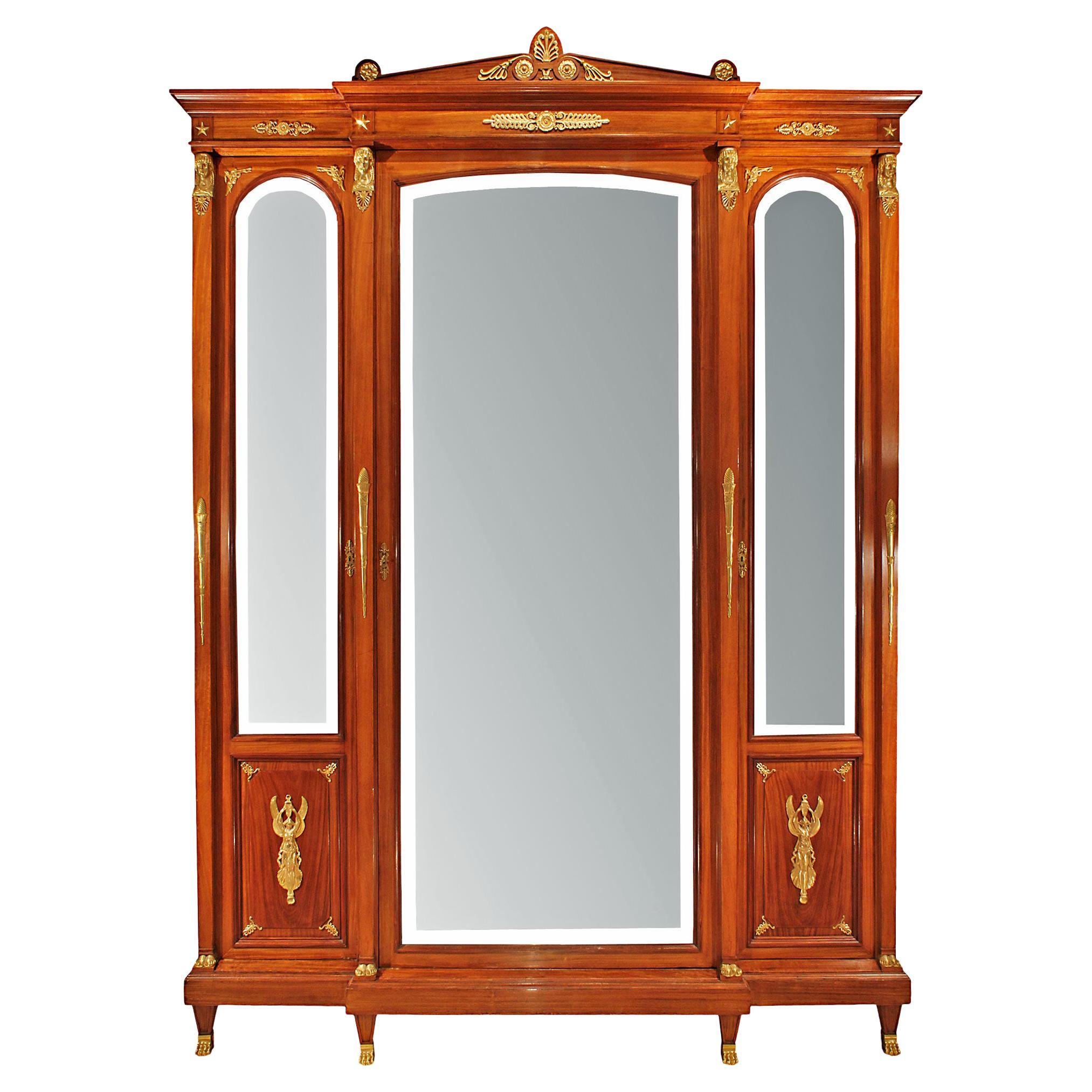 French 19th Century Empire Walnut Armoire at 1stDibs