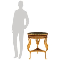 French 19th century Empire st. Belle Époque period Mahogany, Ormolu side table