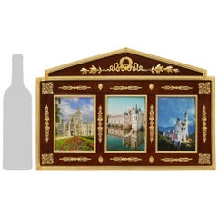 French 19th century Empire st. Mahogany and Gilt Metal picture frame