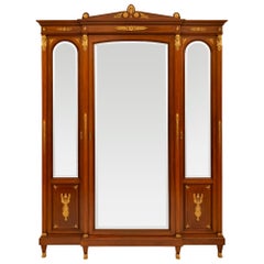 French 19th Century Empire St. Mahogany and Ormolu Armoire