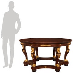 French 19th century Empire st. Mahogany and Ormolu center table