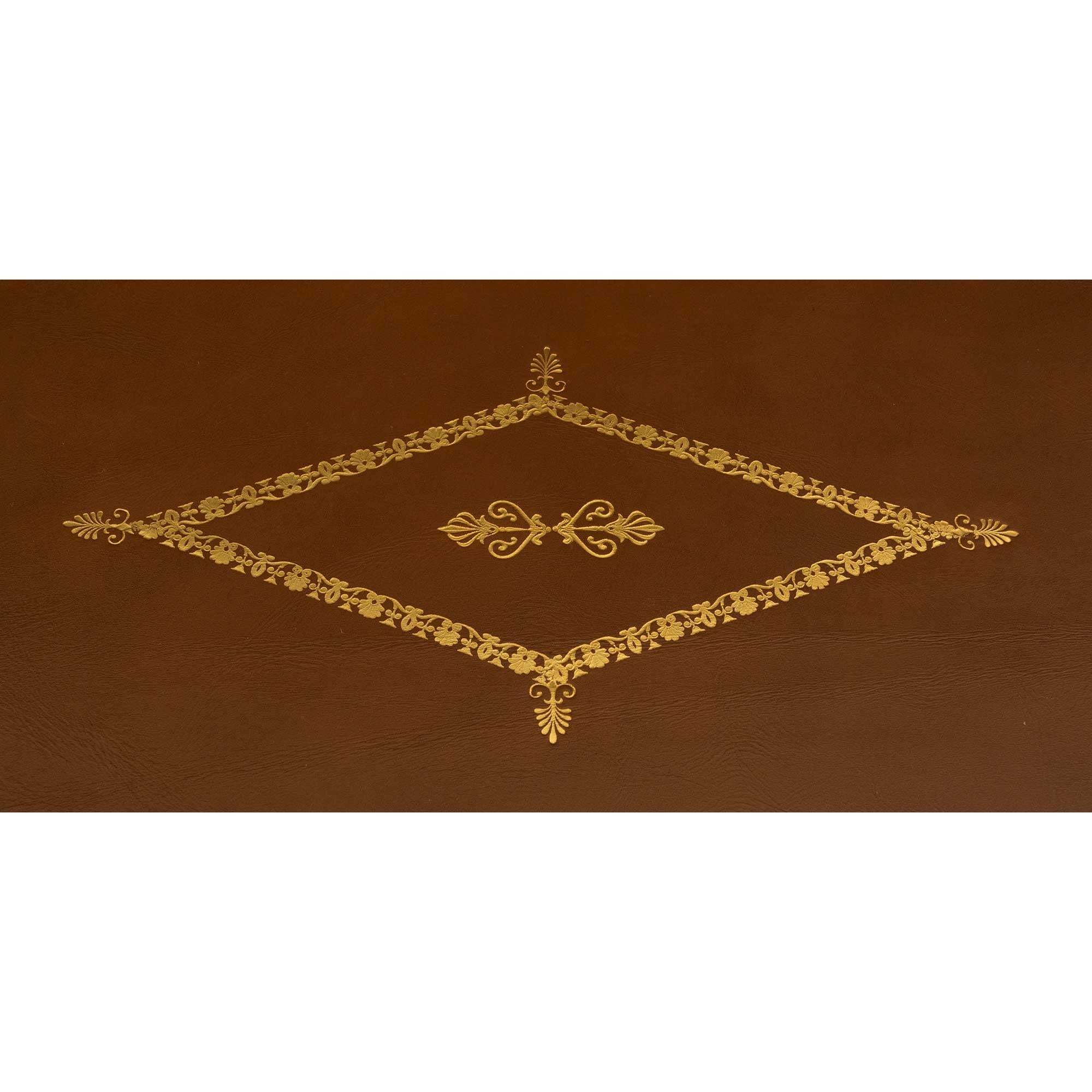 Executive-Schreibtisch aus Mahagoni und Goldbronze im Empire-Stil des 19. Jahrhunderts im Angebot 15