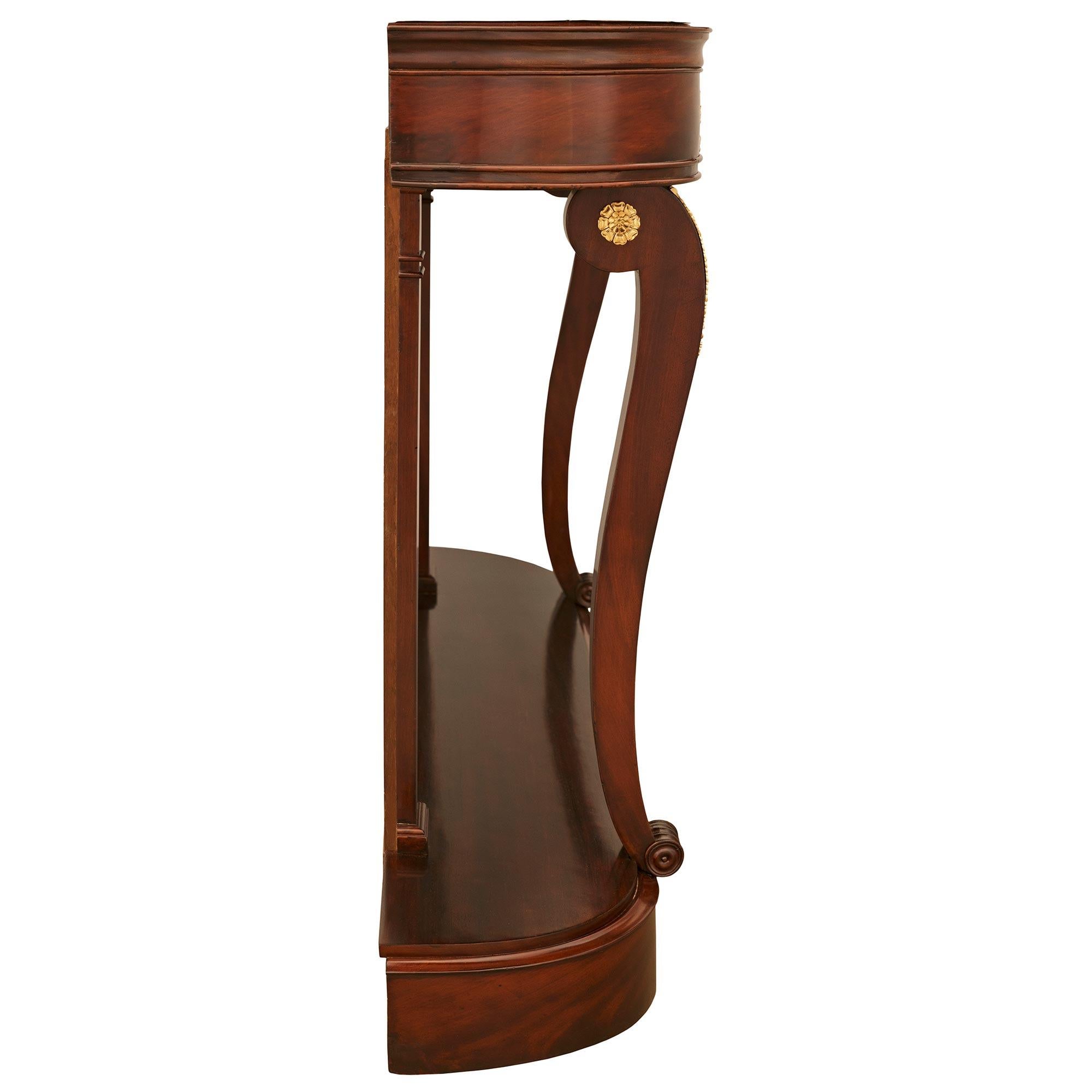 French 19th century Empire St. Mahogany, Ormolu and Mirror planter/console For Sale 1