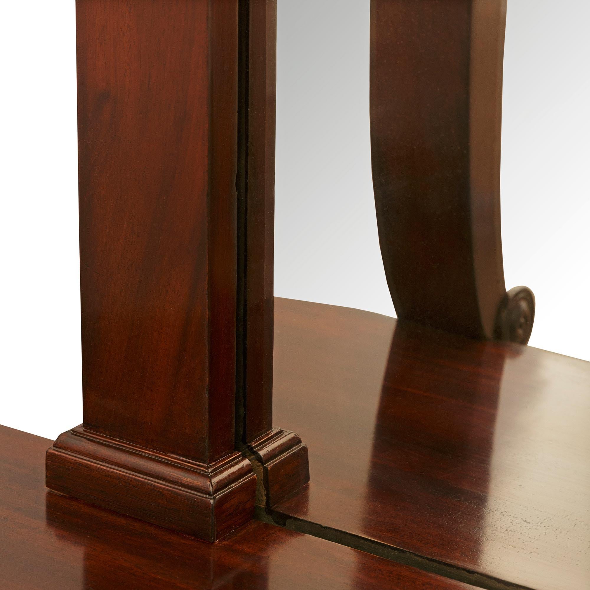 French 19th century Empire St. Mahogany, Ormolu and Mirror planter/console For Sale 5