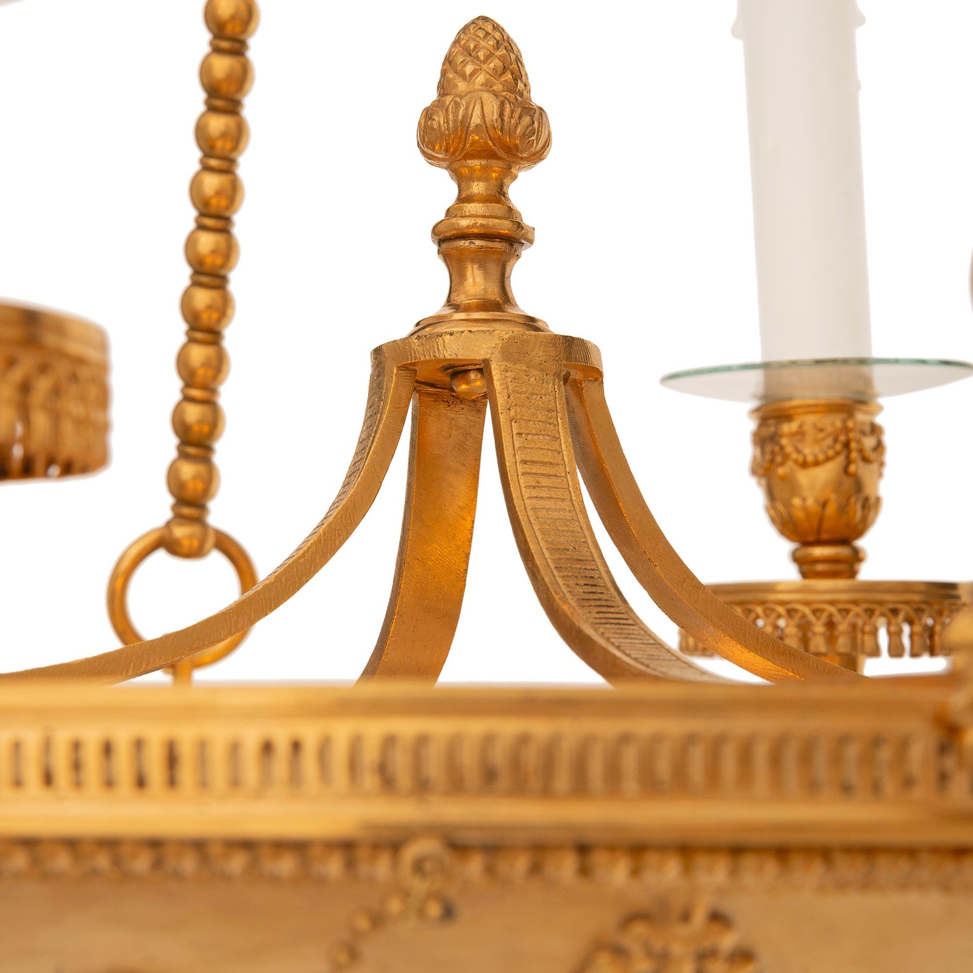 French 19th century Empire st. Ormolu chandelier For Sale 1