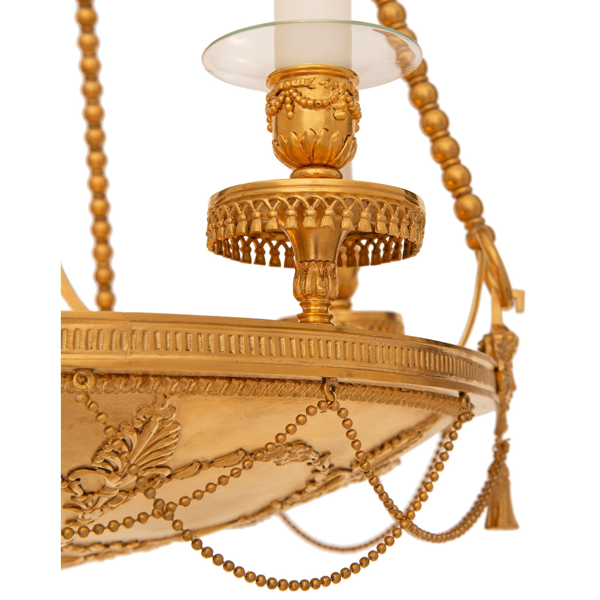 French 19th century Empire st. Ormolu chandelier For Sale 2
