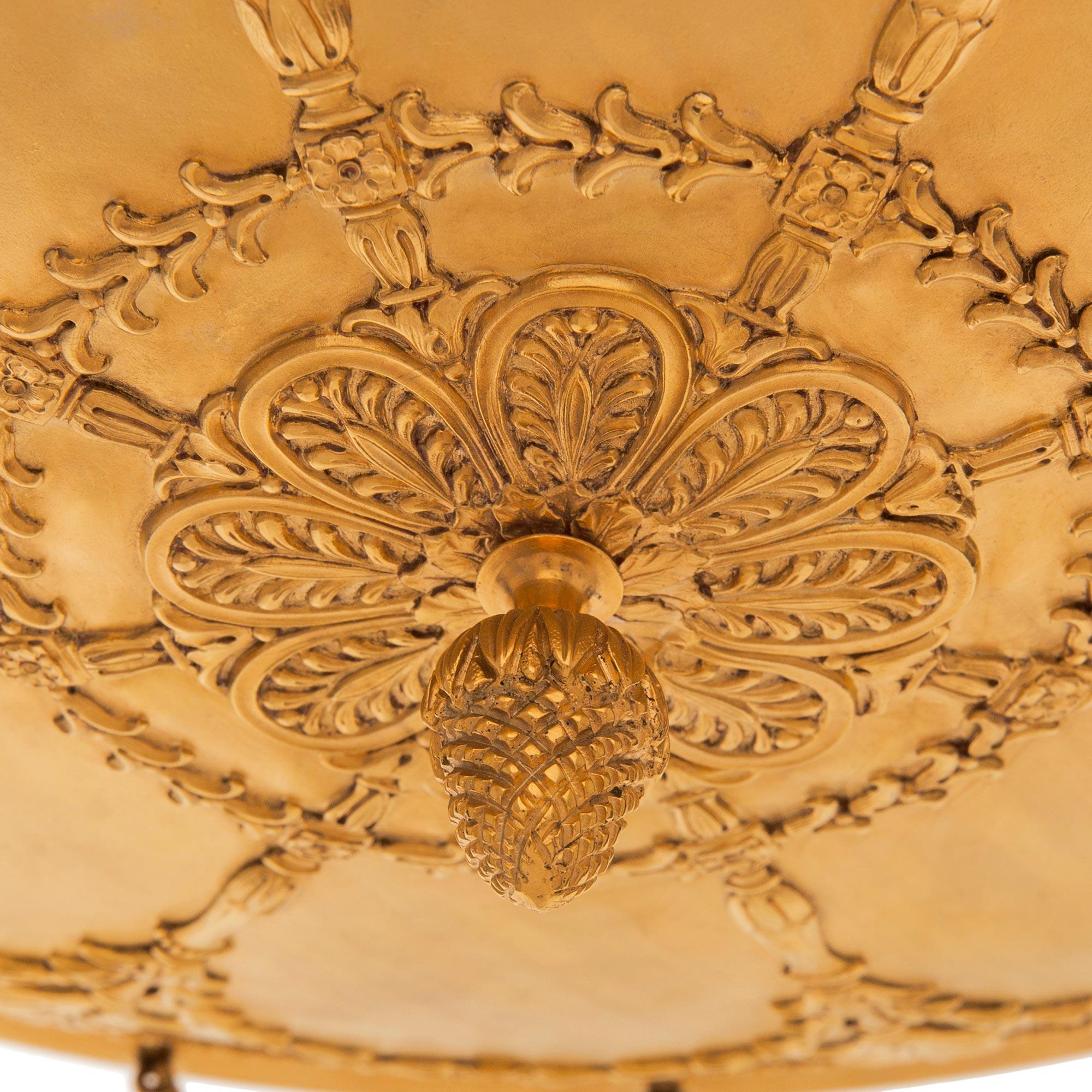 French 19th century Empire st. Ormolu chandelier For Sale 3