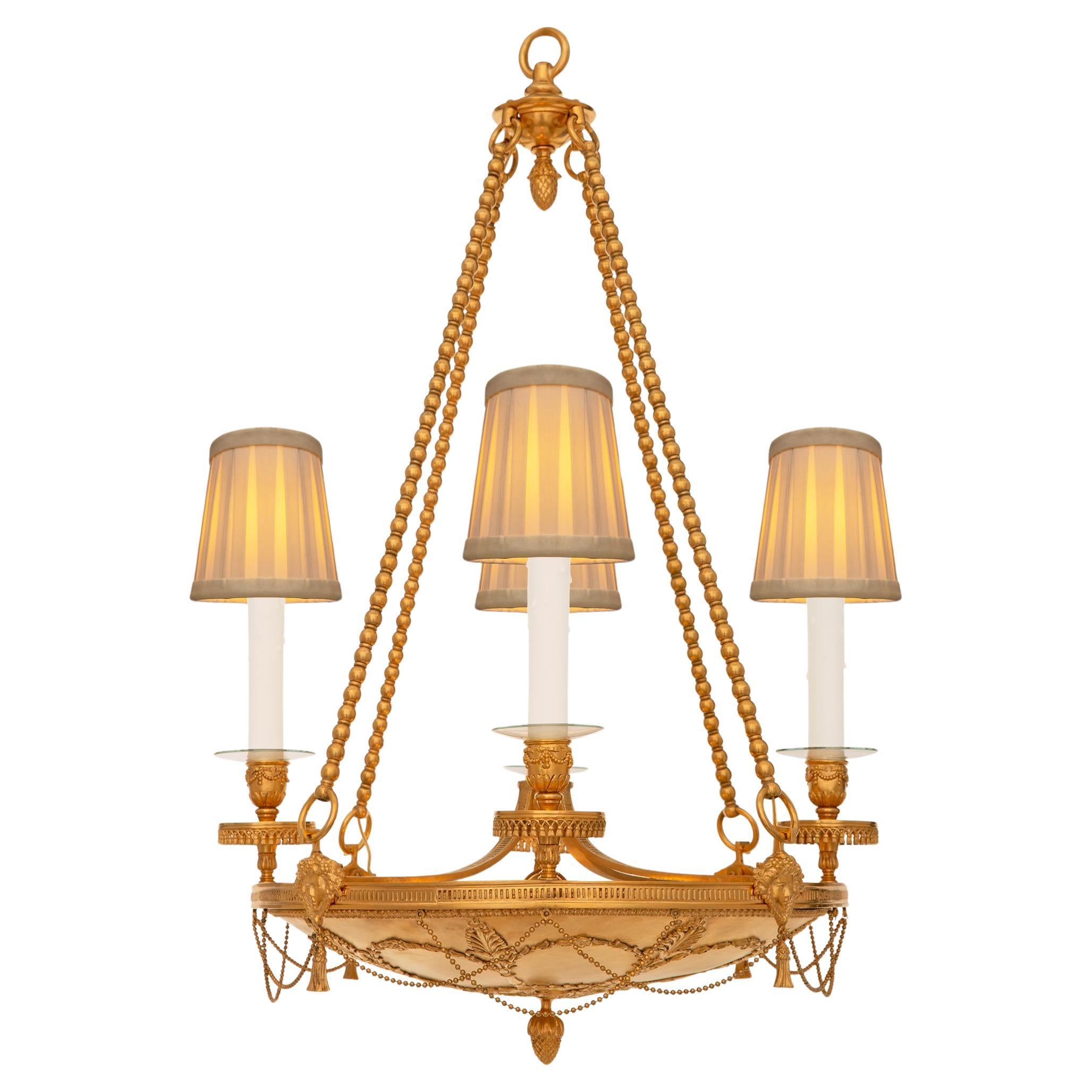 French 19th century Empire st. Ormolu chandelier