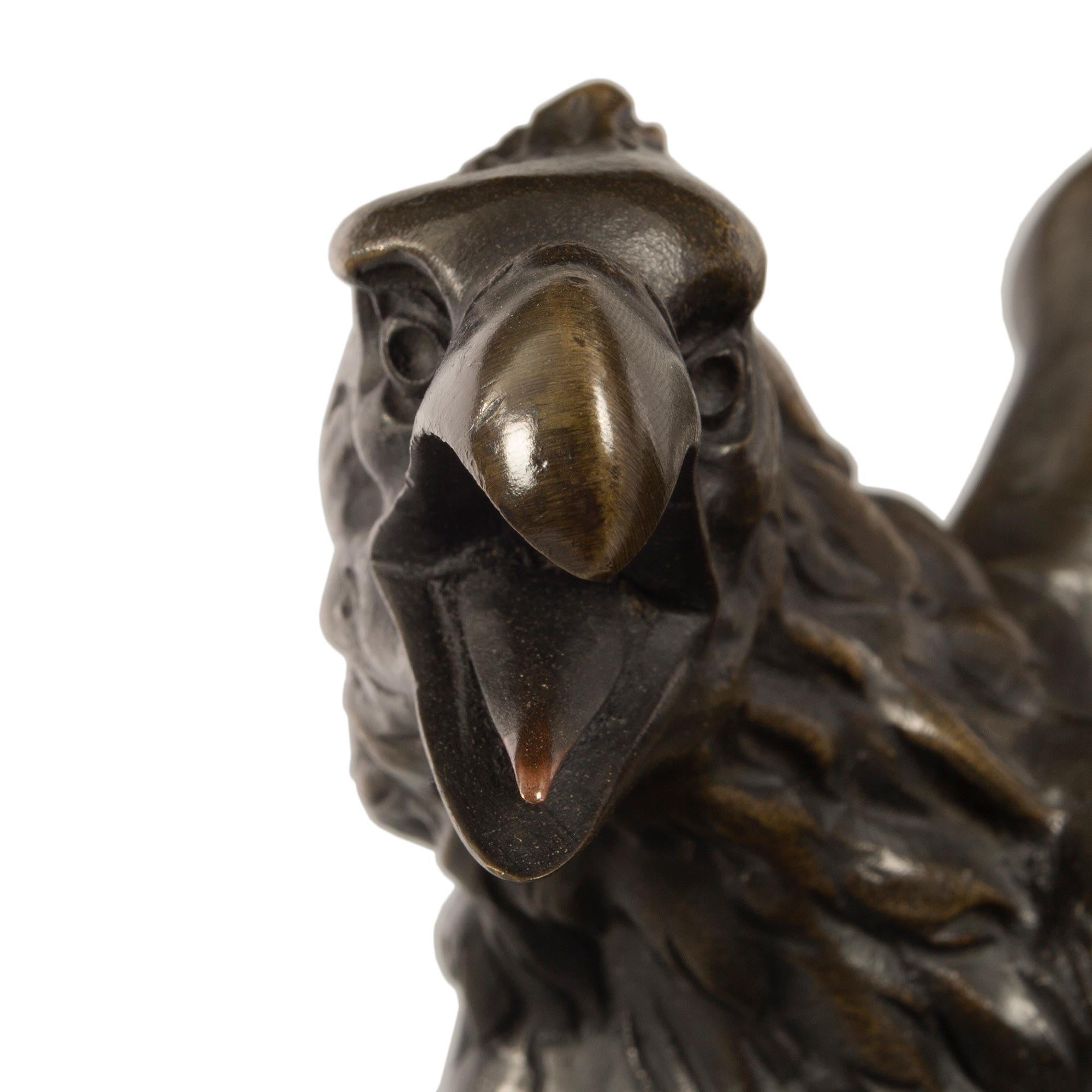 Patinierte Bronzestatue eines Adlers, Empire-Stil, 19. Jahrhundert im Angebot 3
