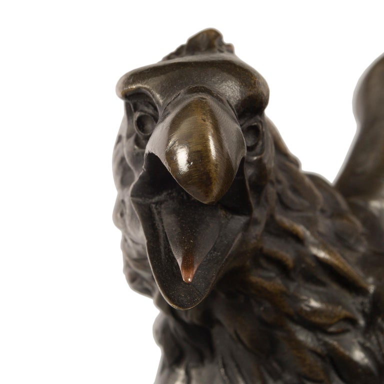 French 19th Century Empire St. Patinated Bronze Eagle Statue For Sale 4