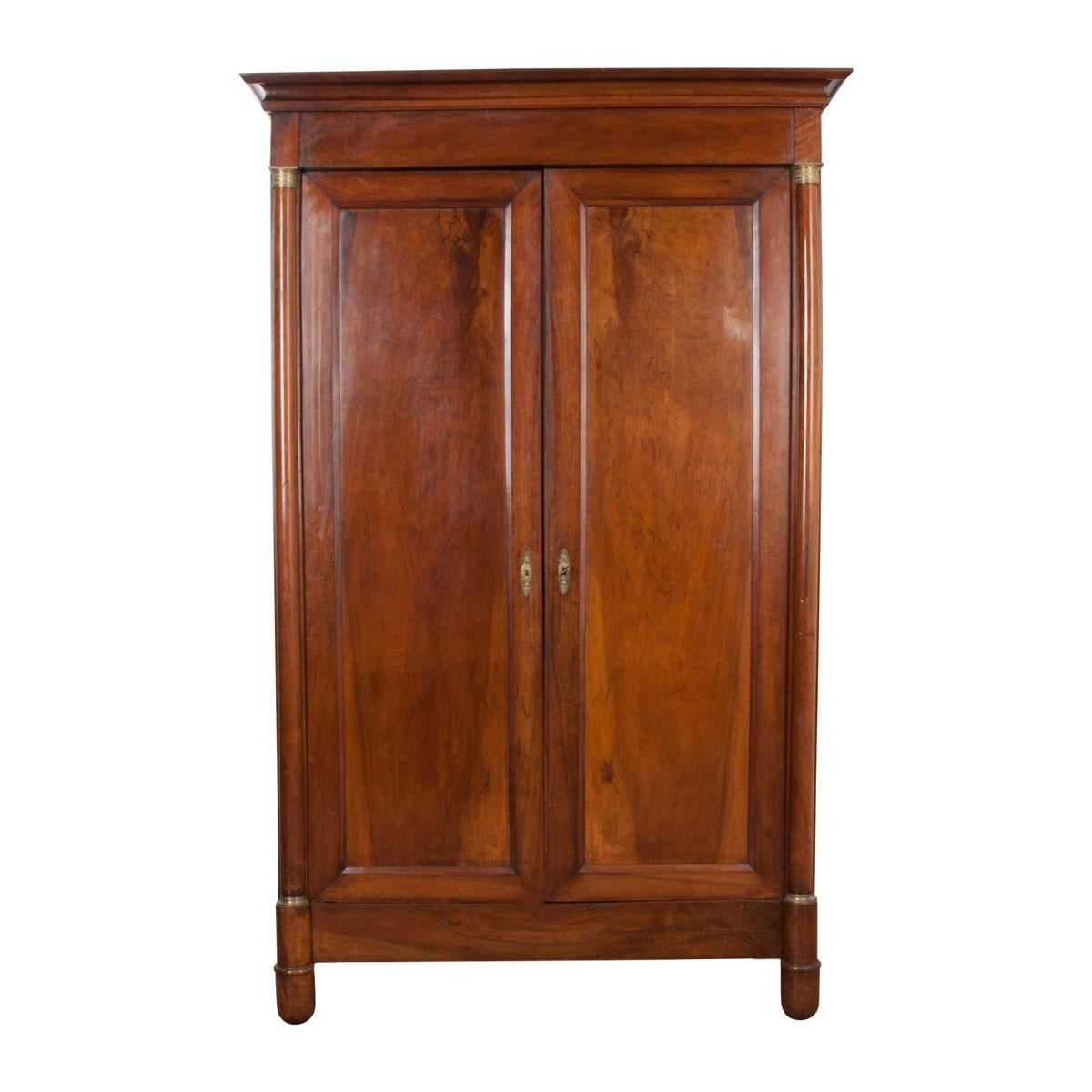 French 19th Century Empire Style Walnut Armoire