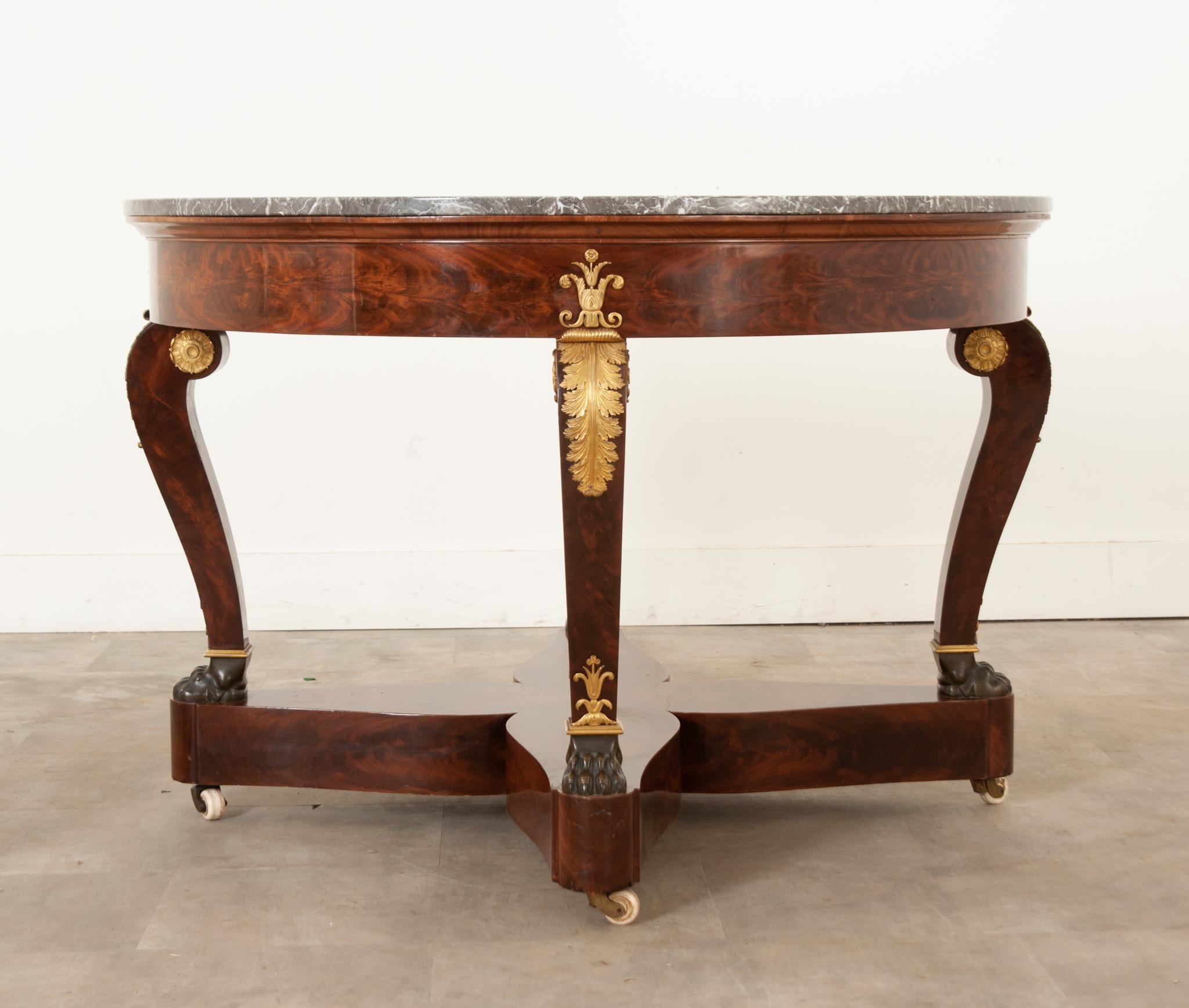 French 19th Century Empire Style Center Table 6