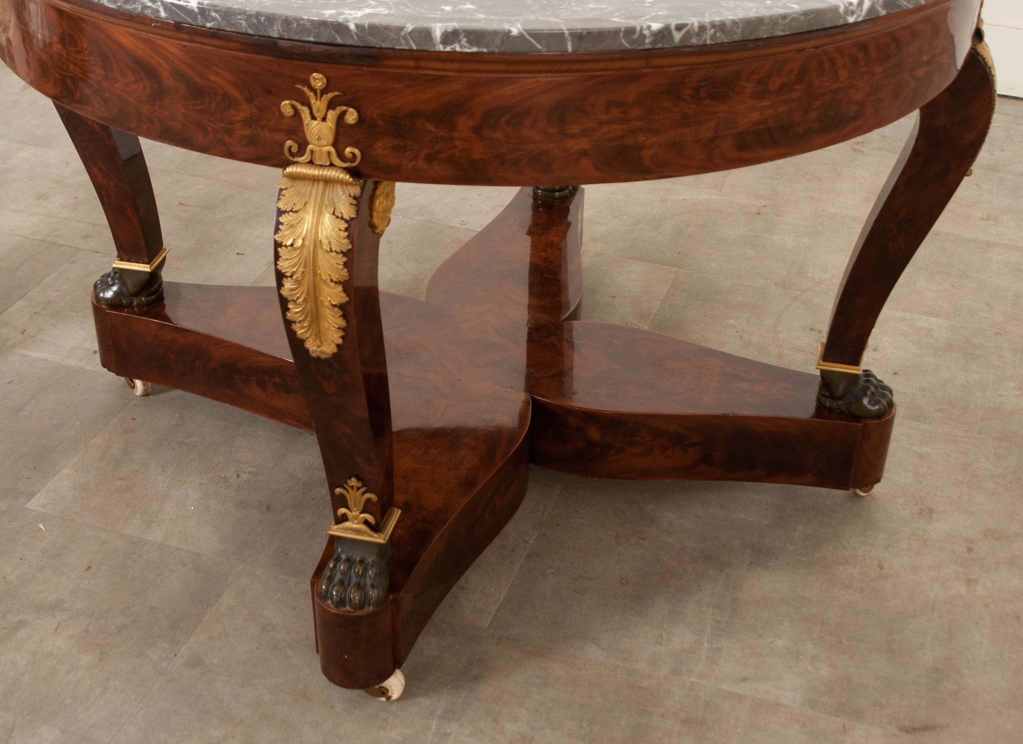 French 19th Century Empire Style Center Table 9