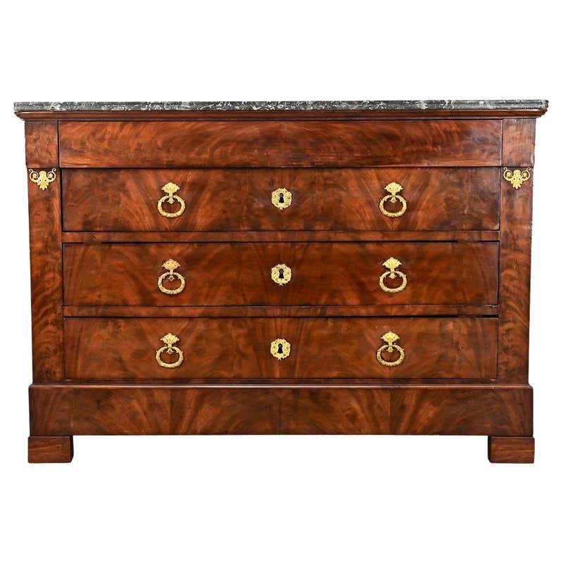 Fine 19th Century Swedish Empire Mahogany Commode For Sale at 1stDibs