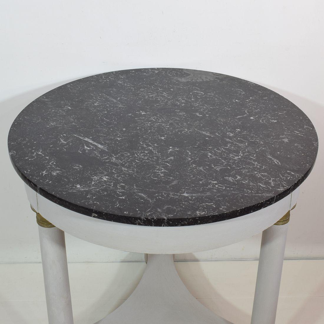 French 19th Century Empire Style Gueridon Table with Black Marble Top 4