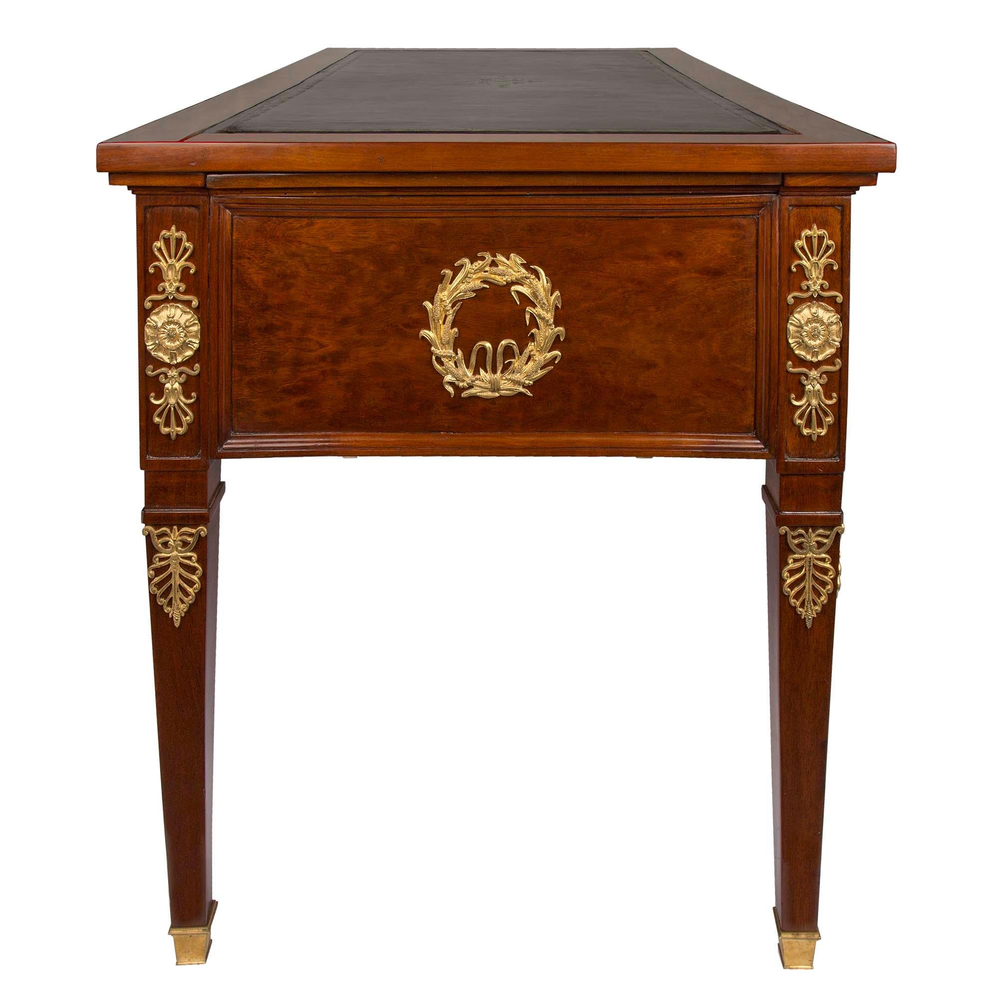 French 19th Century Empire Style Mahogany and Ormolu Bureau Plat For Sale 1