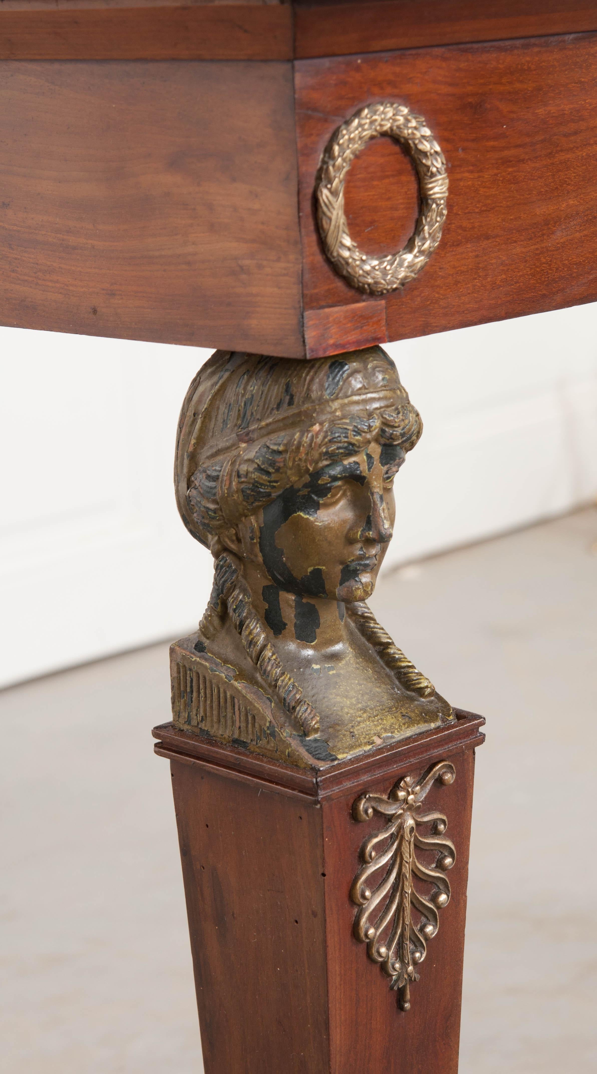 French 19th Century Empire-Style Mahogany Console  (Französisch)