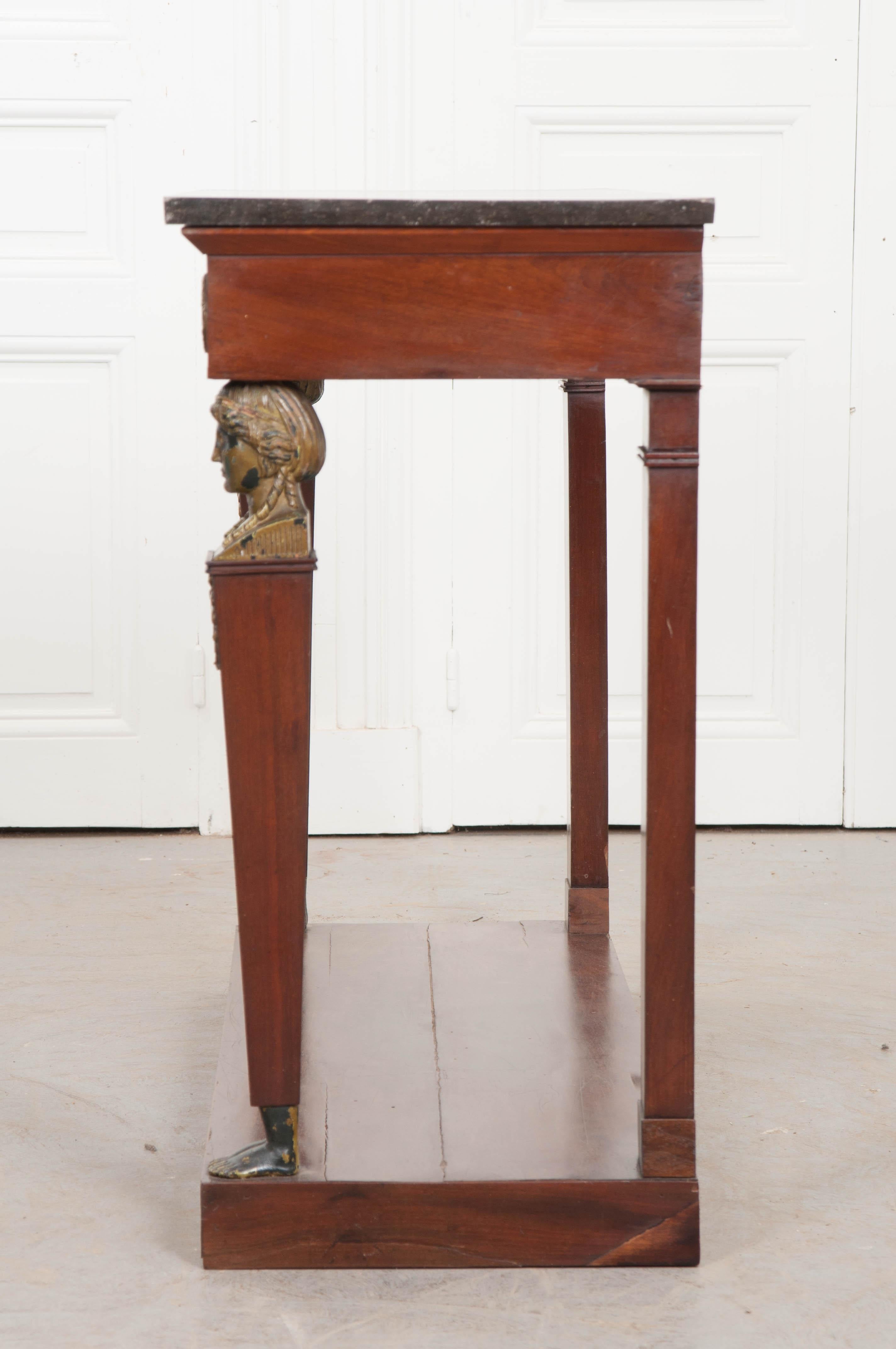 French 19th Century Empire-Style Mahogany Console  3