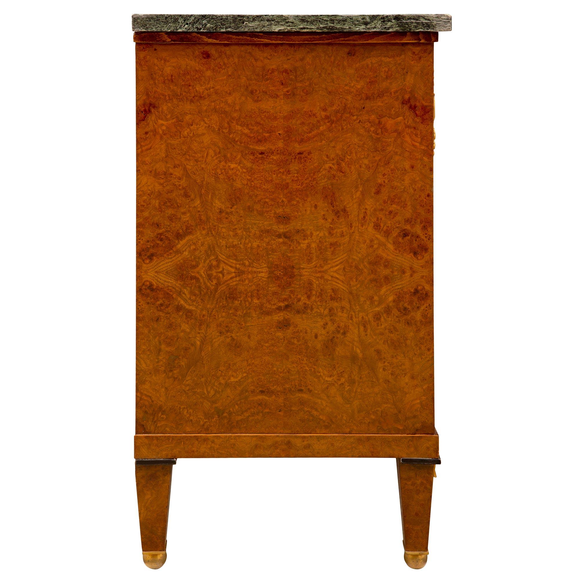 Ormolu French 19th Century Empire Style Neoclassical Burl Walnut Buffet For Sale