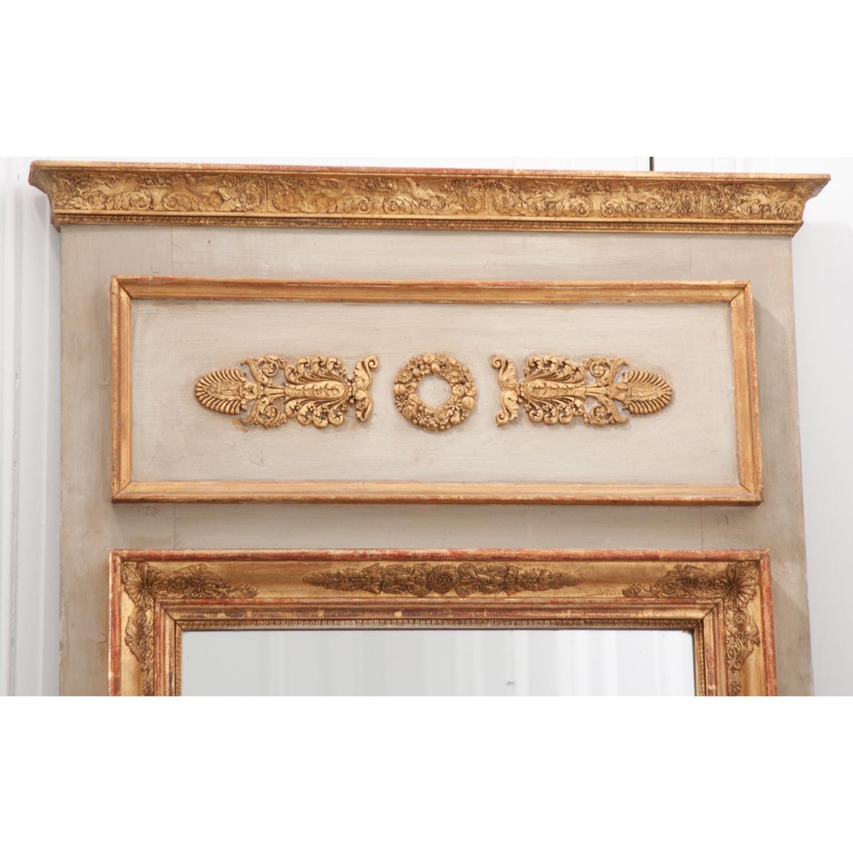 Giltwood French 19th Century Empire Trumeau