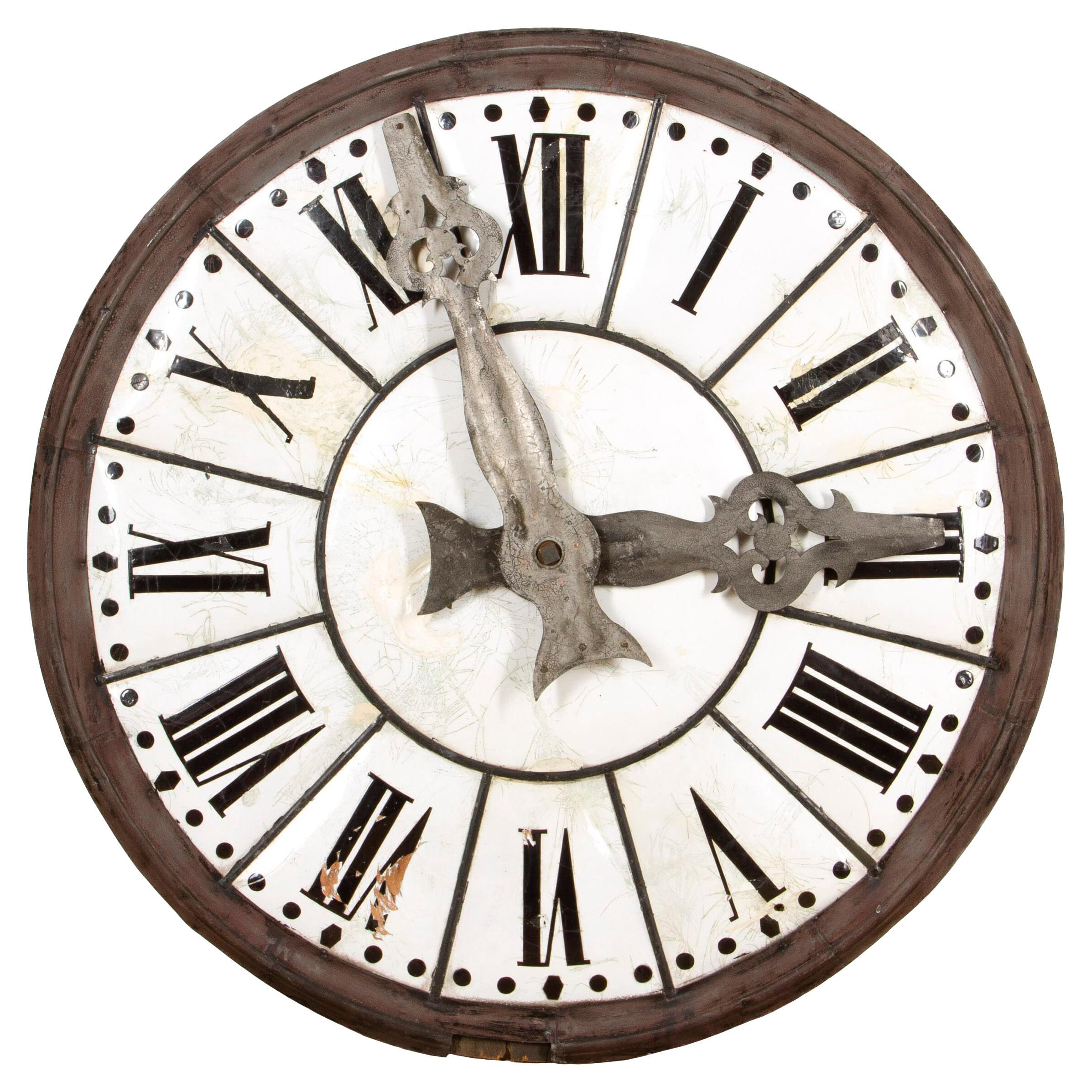 French 19th Century Enamelled Clock
